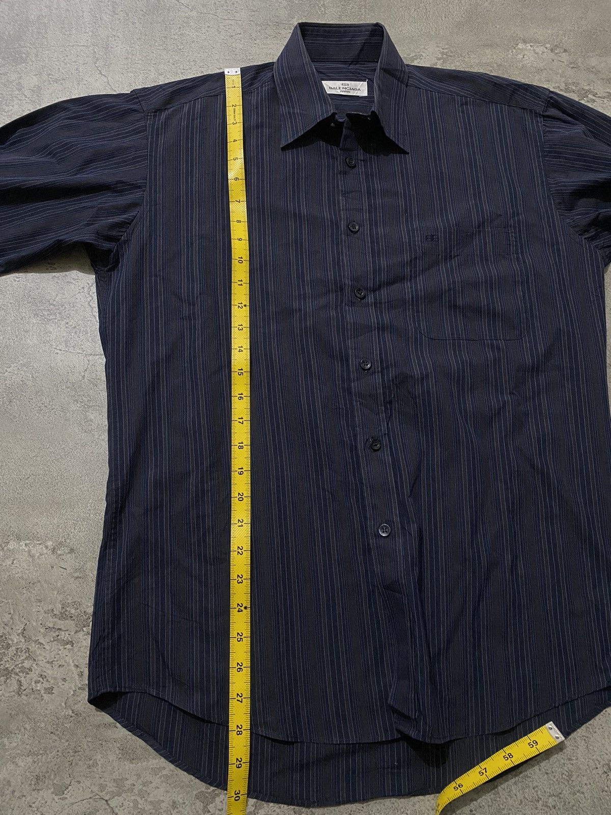 Balenciaga Vintage Balenciaga BB striped shirt Size US L / EU 52-54 / 3 - 7 Thumbnail