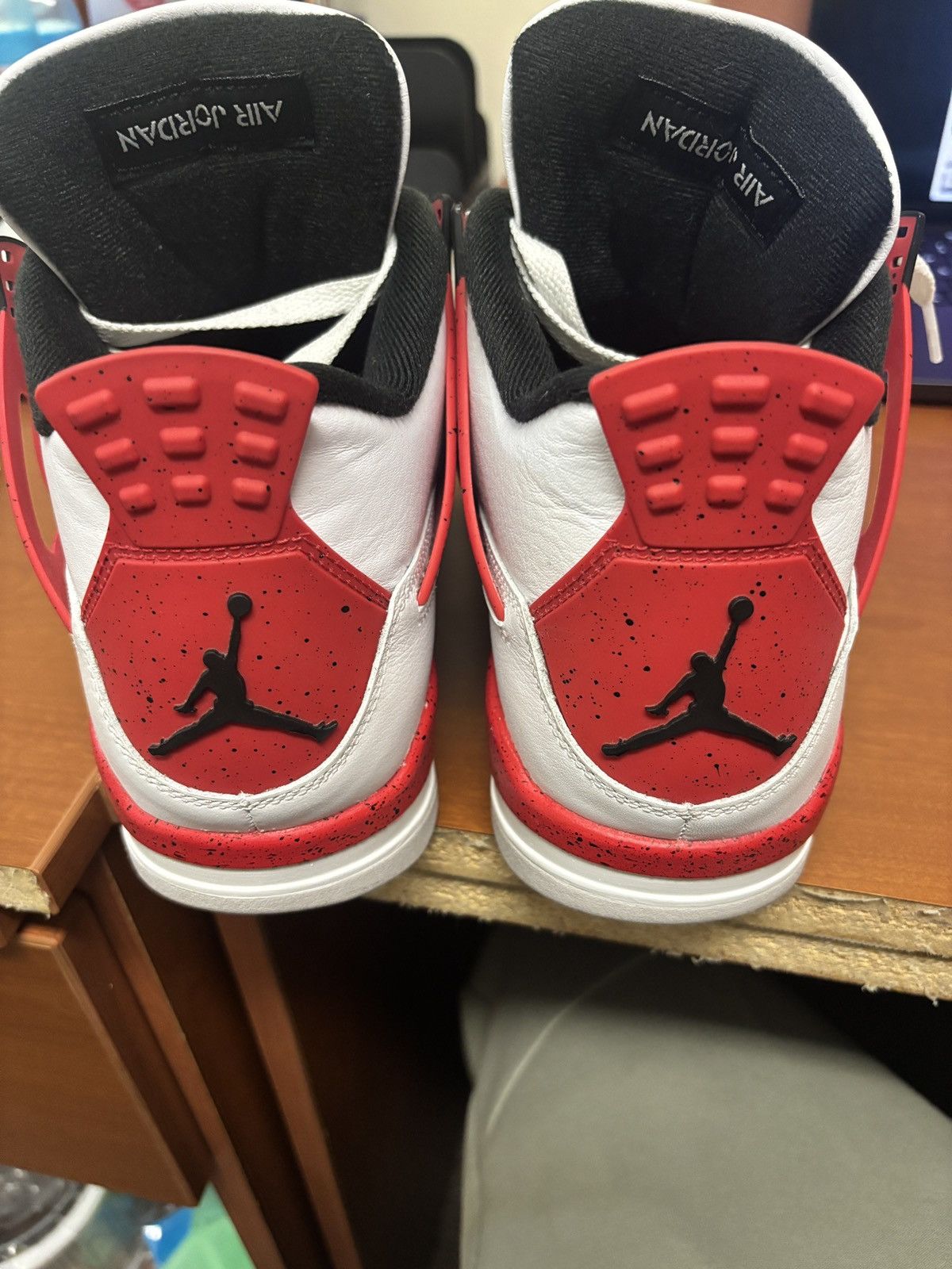 Jordan Brand Air Jordan 4 Retro Red Cement Size US 10 / EU 43 - 9 Thumbnail