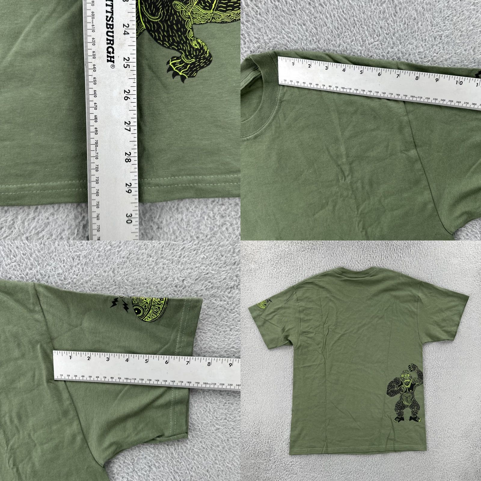 Hanes VINTAGE Hanes Beefy-T Mens L Green Shirt Y2K Art Tee Godzilla King Kong Graphic Size US L / EU 52-54 / 3 - 9 Thumbnail