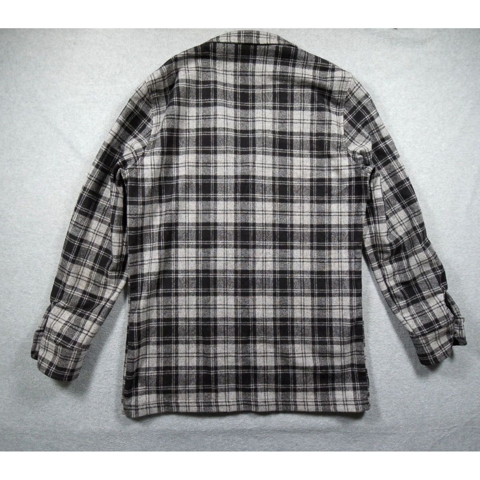 Pendleton Pendleton Blazer Mens Medium Black Gray Wool Jacket Fitted Douglas Tartan Plaid Size 40R - 4 Thumbnail