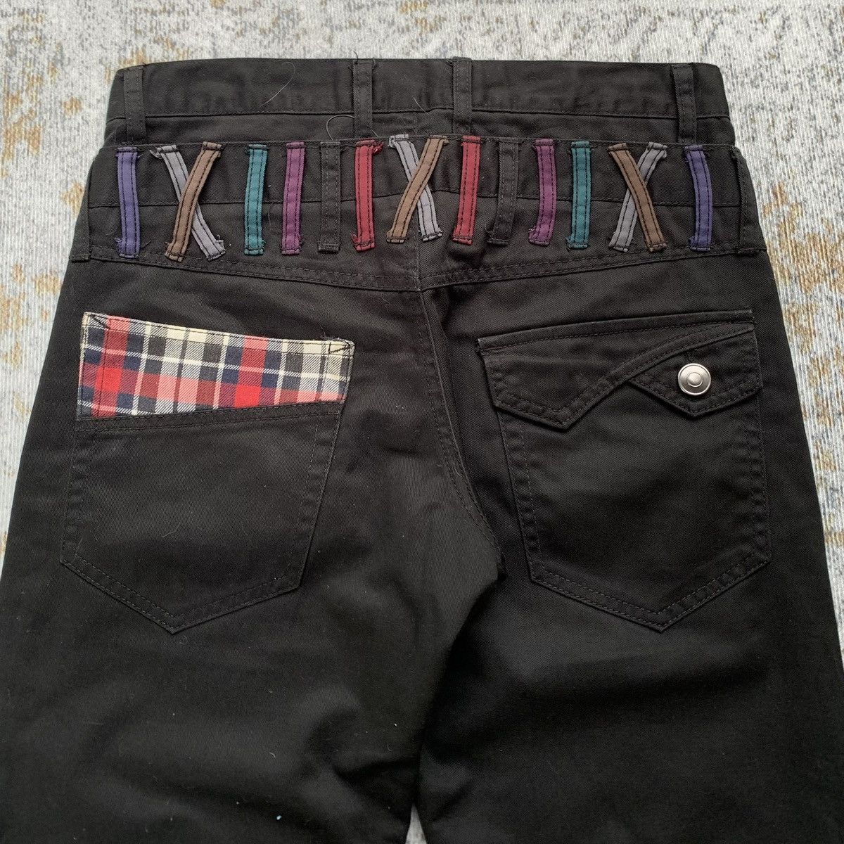 Japanese Brand 2000s Japanese Brand Roushate Multi Zipper Double Waist Pant Size US 30 / EU 46 - 2 Thumbnail