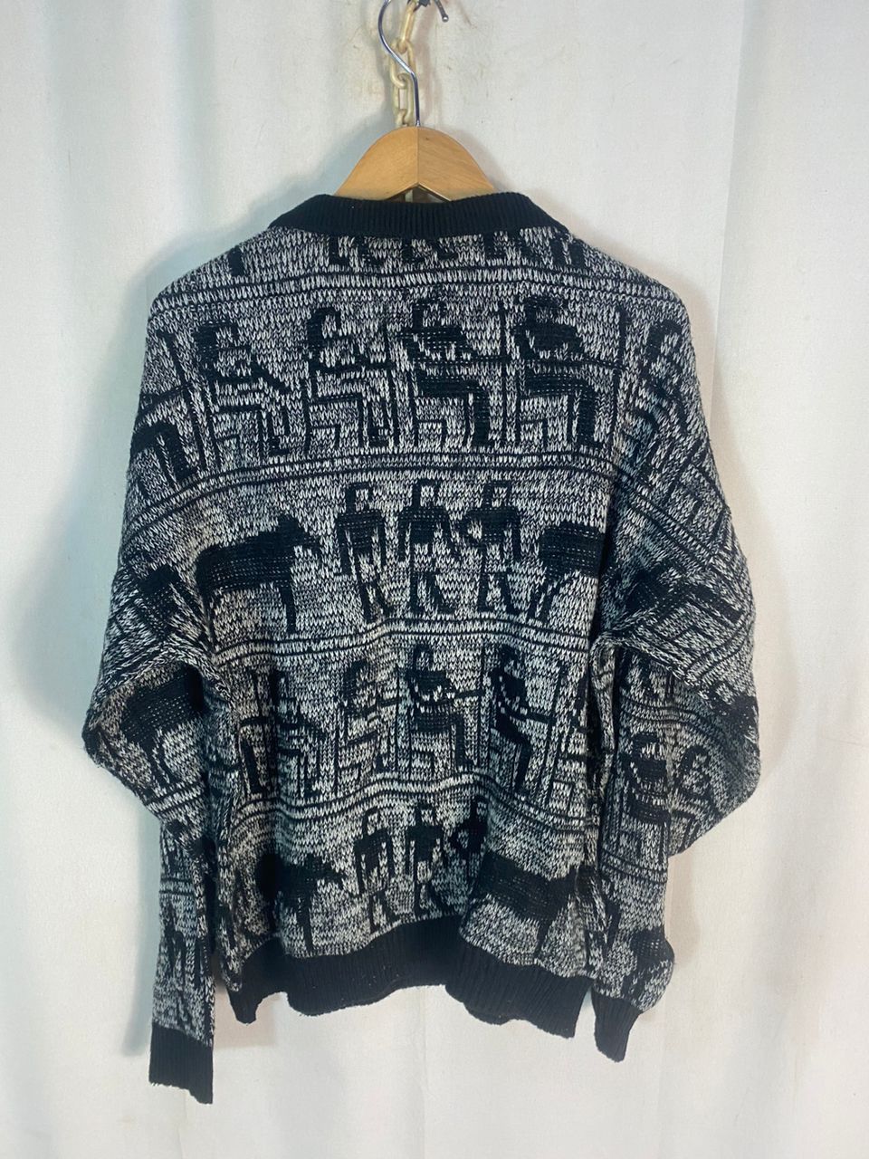 Designer × Japanese Brand × Vintage Unisex 🔥La’fiori dessin fullprint knitwear sweatshirt Size US L / EU 52-54 / 3 - 12 Thumbnail