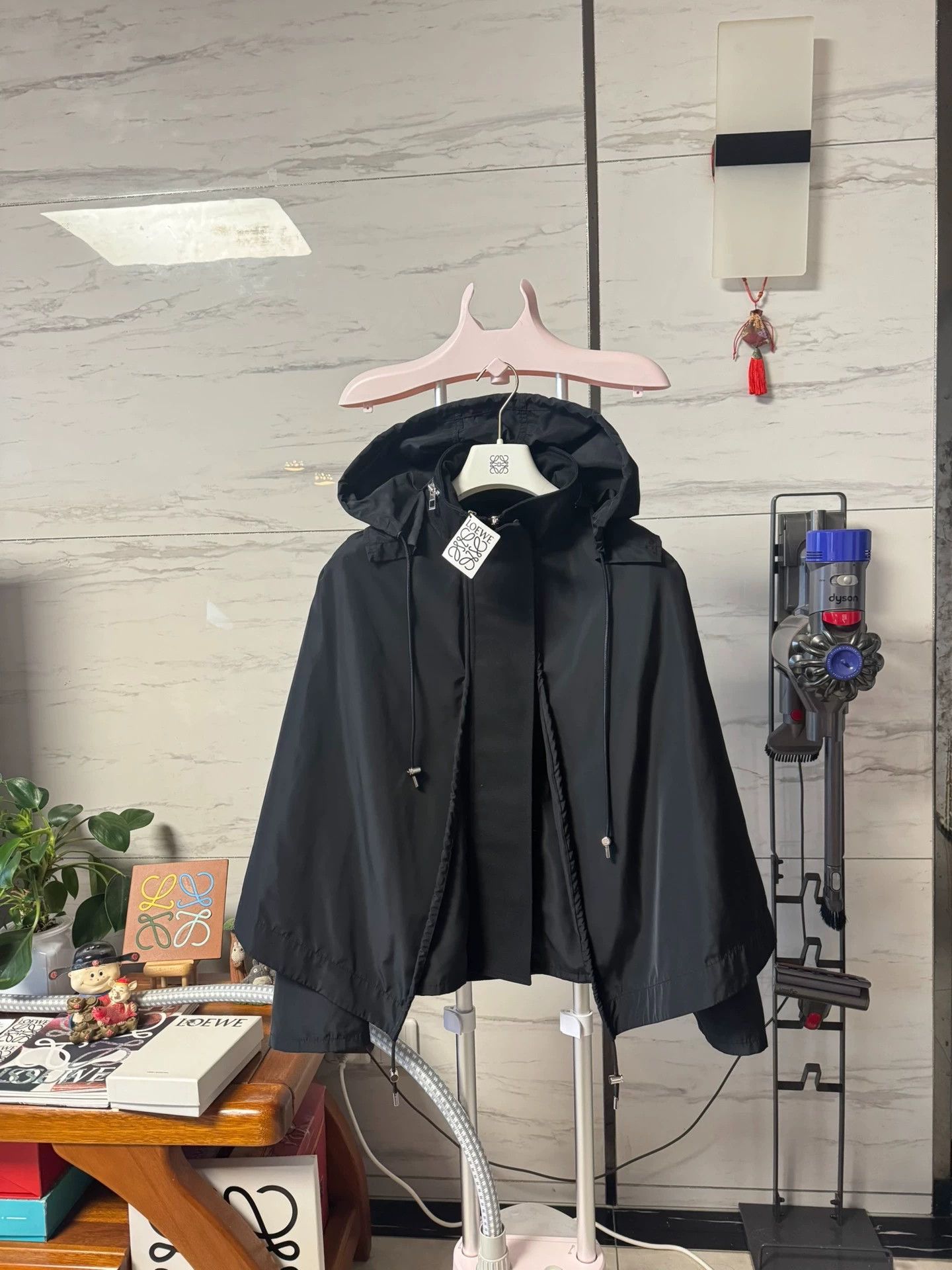 Loewe LOEWE 36 Leather Drawstring Stowable Jacket New with Tags Size XS / US 0-2 / IT 36-38 - 1 Thumbnail