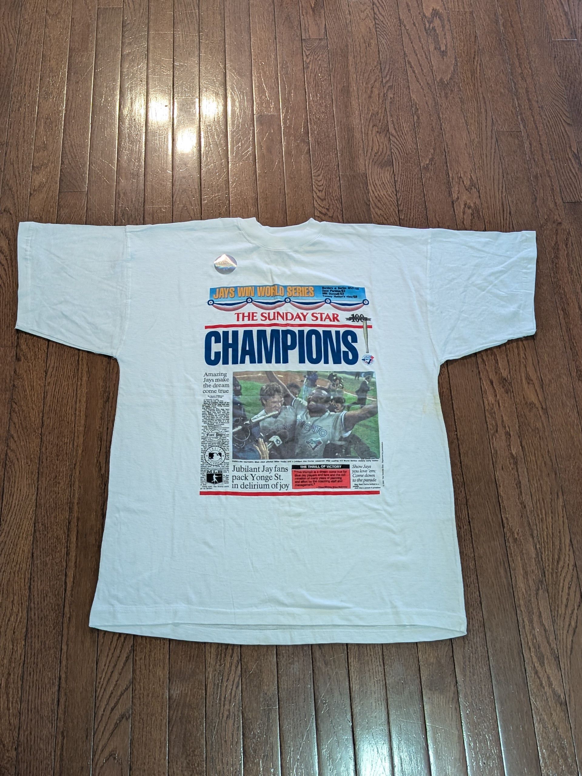 Other 1992 Sunday Star Toronto Blue Jays Champions T-Shirt (3) XL Size US XL / EU 56 / 4 - 1 Thumbnail