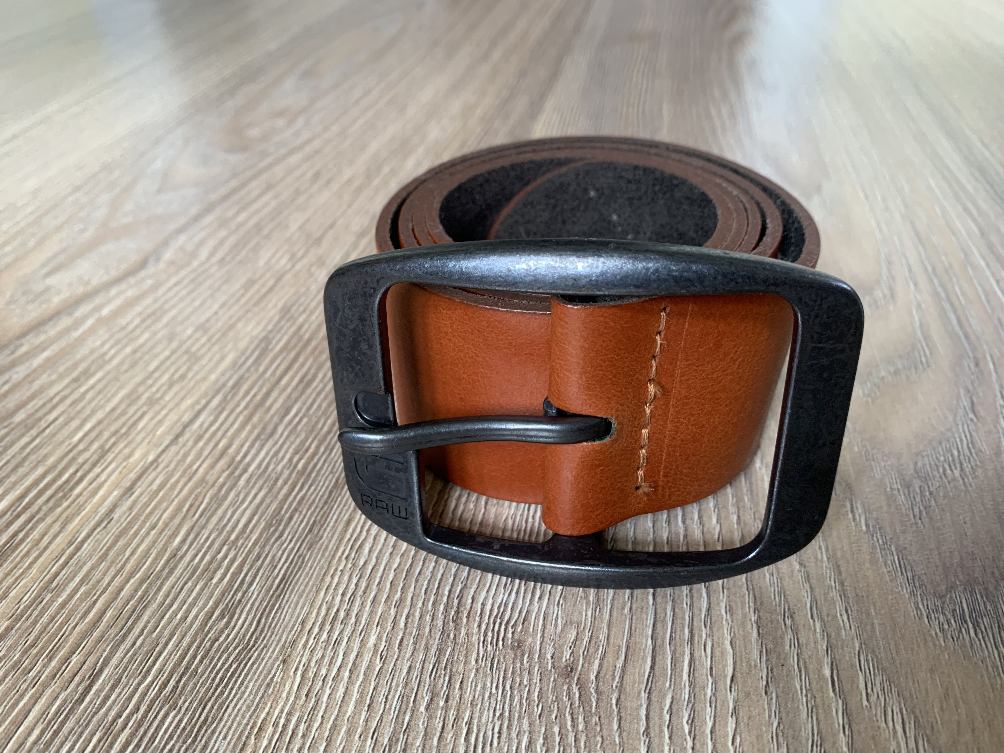 G-Star × Vintage G Star-Raw Leather Brown Belt Size ONE SIZE - 2 Thumbnail