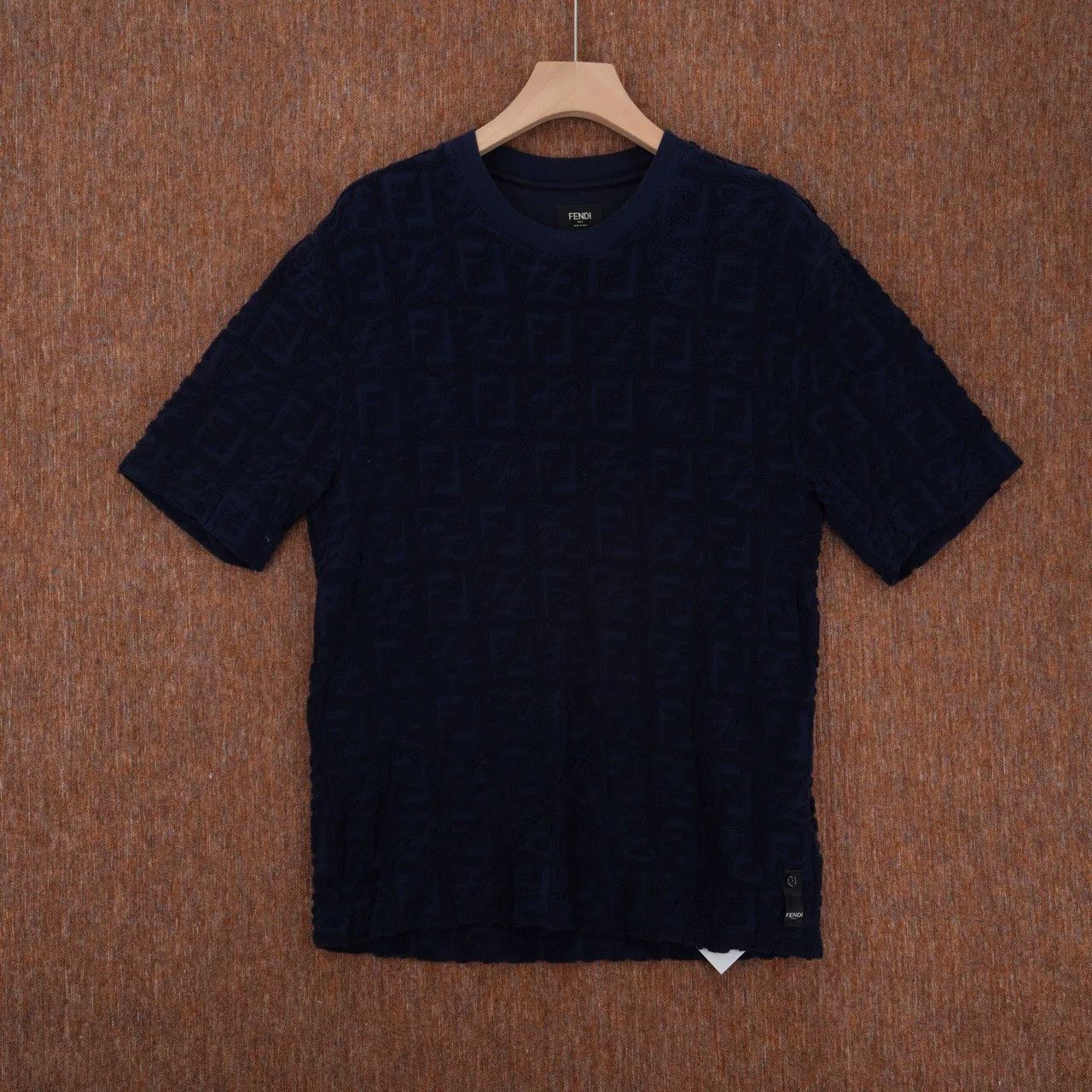 Fendi Fendi Blue Towel Embossed Short Sleeve Size US S / EU 44-46 / 1 - 1 Thumbnail