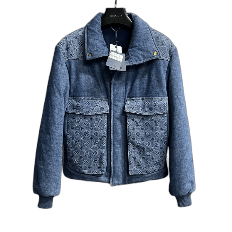 Louis Vuitton Louis Vuitton Blue Logo Denim Jacket Size US L / EU 52-54 / 3 - 1 Thumbnail