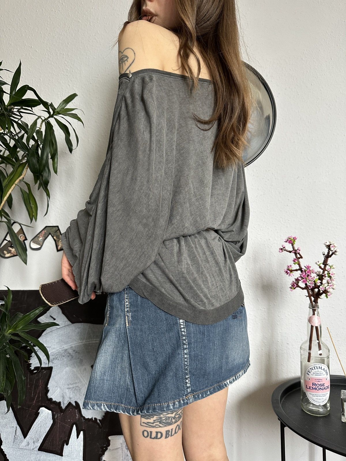 Diesel New Diesel Slouchy Wide Baggy Indie Sleaze Blouse Size ONE SIZE - 6 Thumbnail