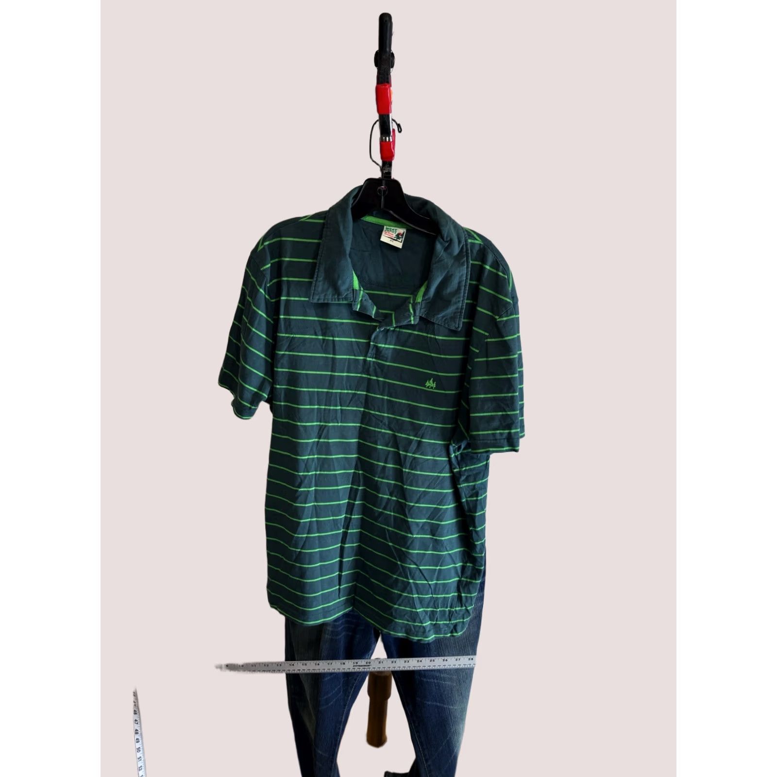 THE GREAT Nike West Coast The Great Outdoors Stripe Pine Tree POLO SHIRT Large L Mens Size US L / EU 52-54 / 3 - 1 Thumbnail
