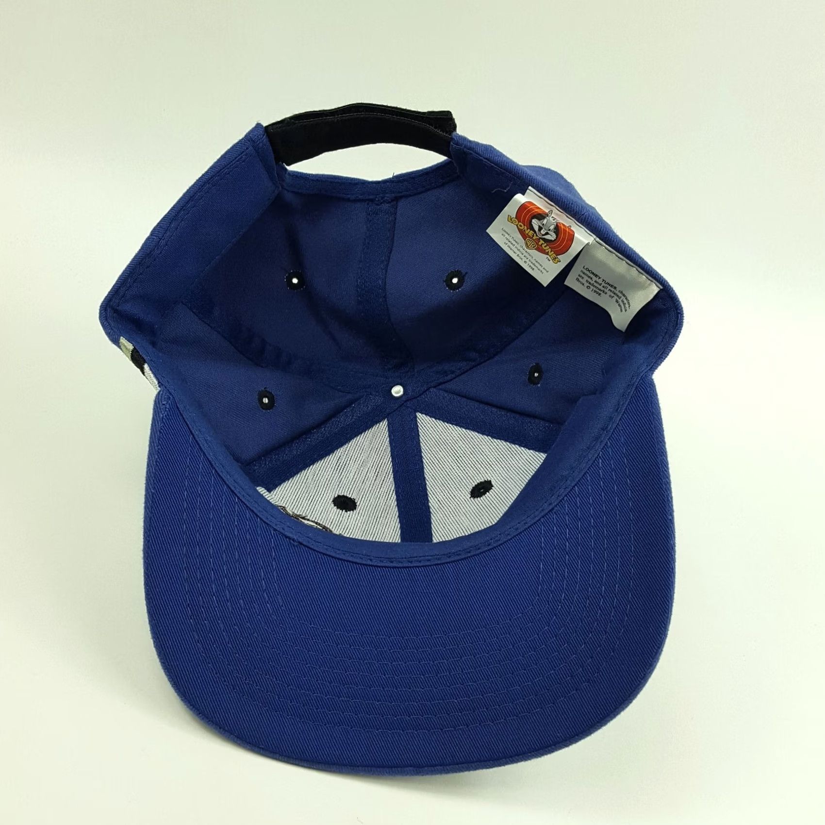Vintage VINTAGE 90s Taz Cartoon Snapback Hat Looney Tunes Tasmanian Devil Baseball Cap Adjustable Blue Tan Beige Size ONE SIZE - 7 Thumbnail