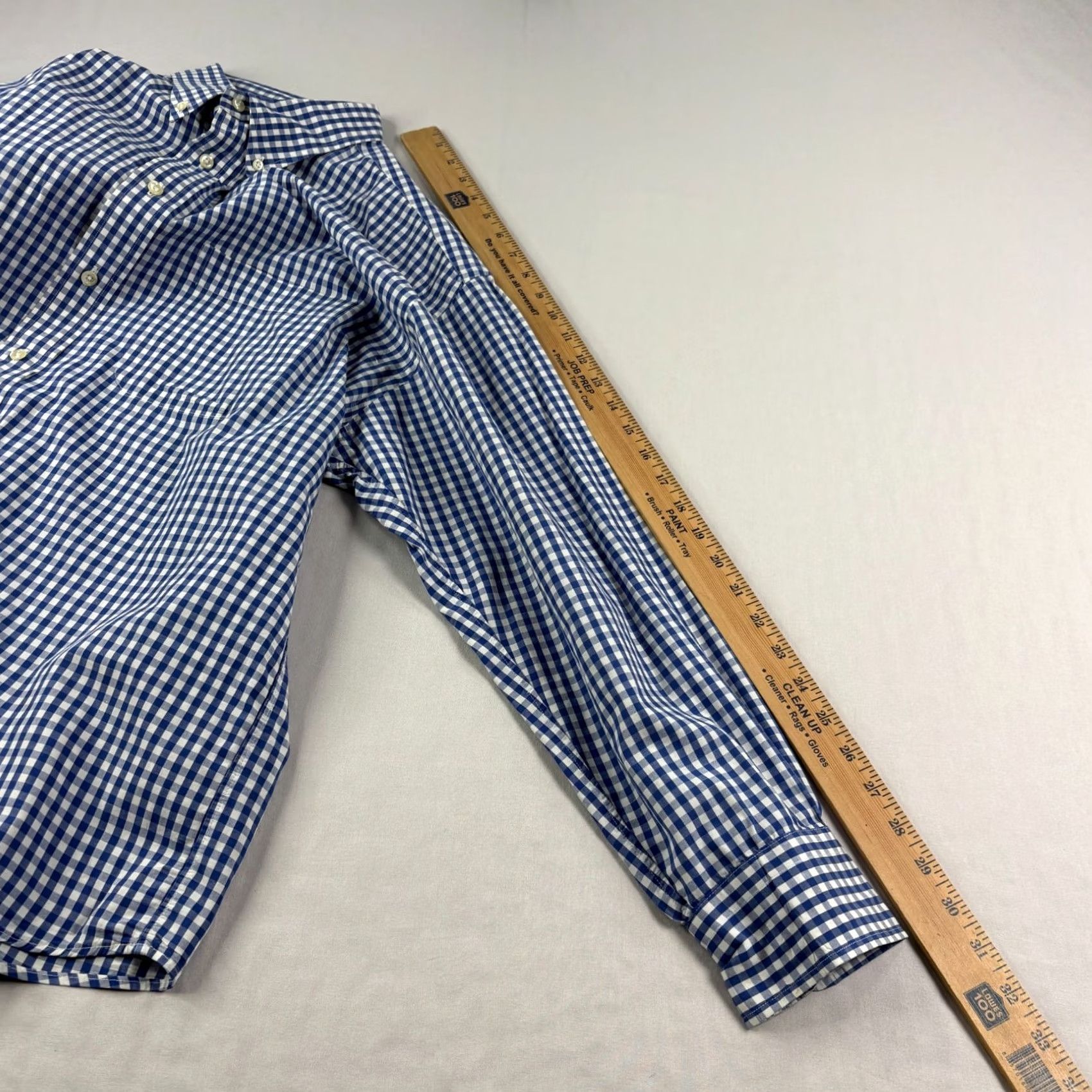 Vintage Gitman Bros Shirt Mens XL Blue Plaid Button-Up Long Sleeve Casual Formal Size 46R - 6 Thumbnail