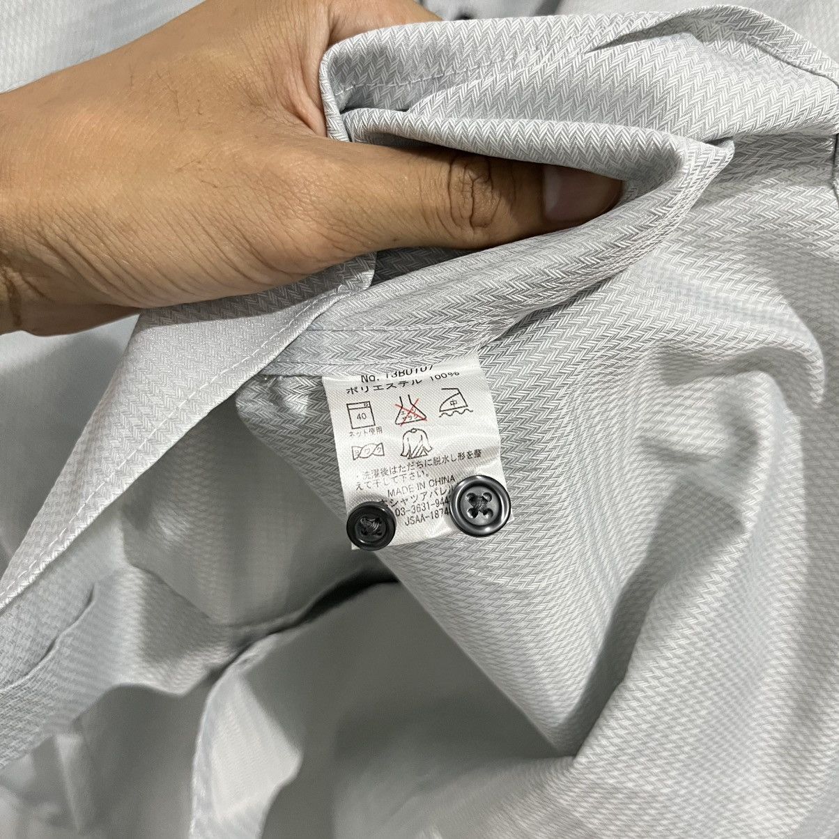 Issey Miyake × Japanese Brand × Kansai Yamamoto Kansai Yamamoto Subbtle Patterned Long Sleeve Shirt Size US L / EU 52-54 / 3 - 6 Thumbnail
