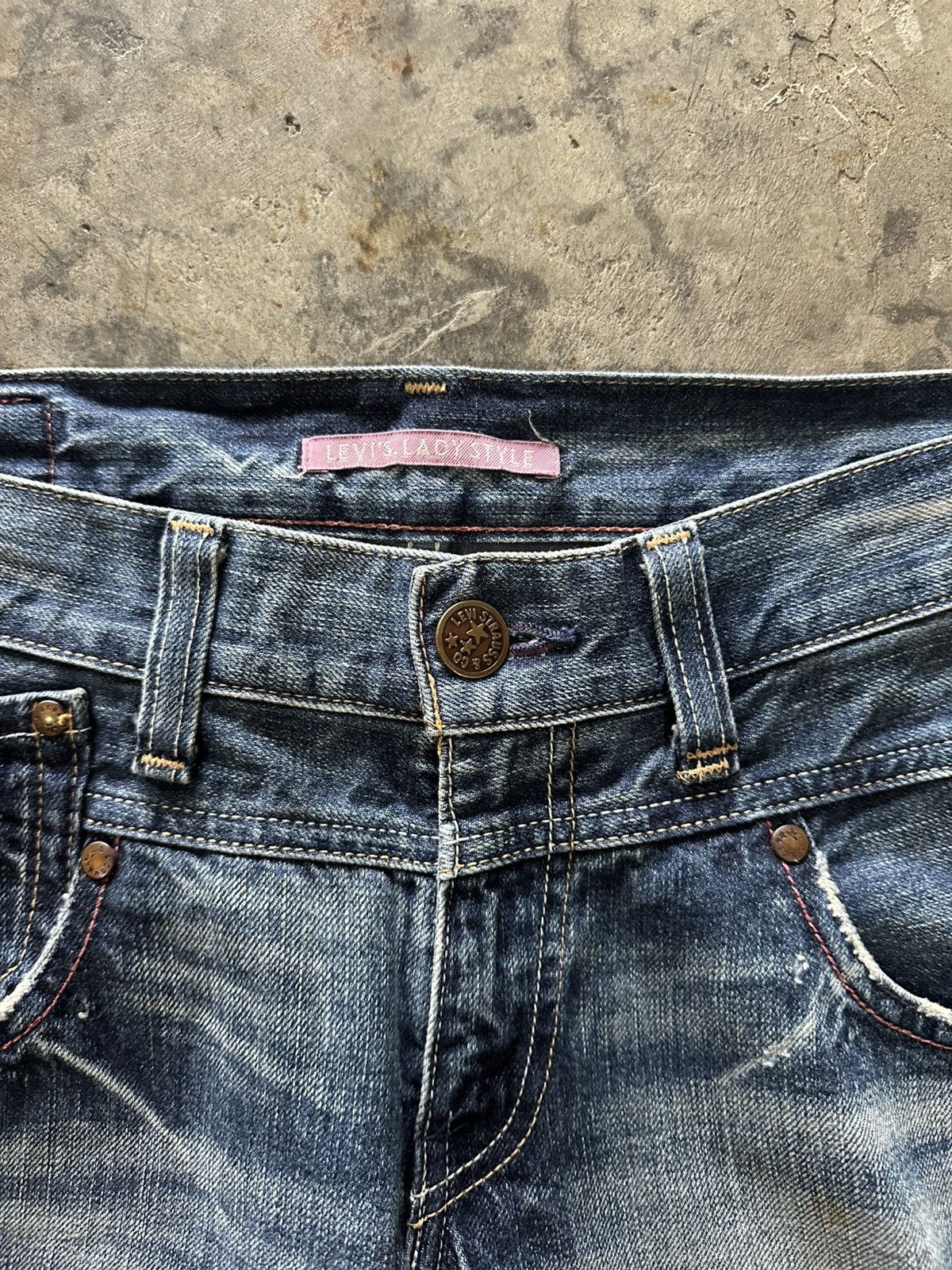 Levi's Levis Lady Style Mudwash Bootcut Flared Jeans Size 32" / US 10 / IT 46 - 5 Thumbnail
