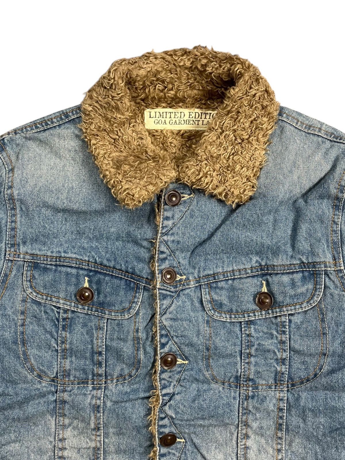 If Six Was Nine 2000s GOA - Lightwashed Sherpa Liner Denim Jacket Size US M / EU 48-50 / 2 - 5 Thumbnail