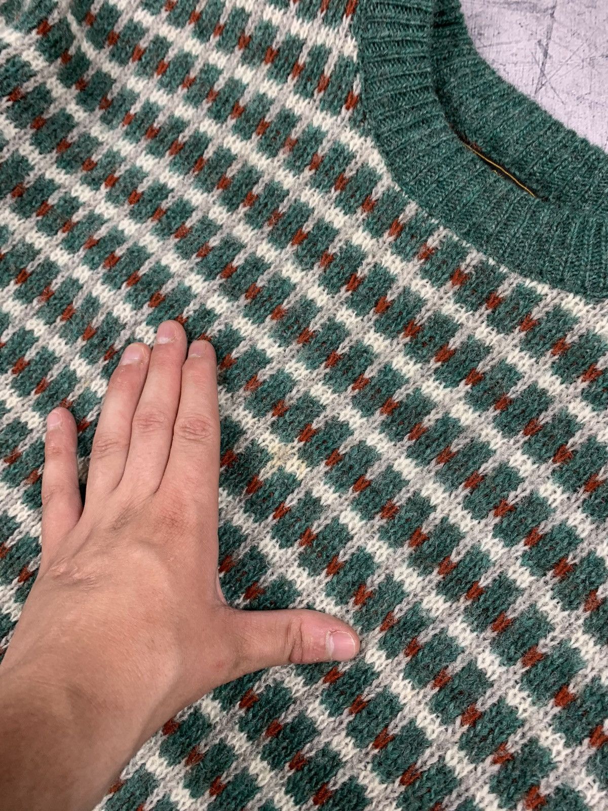 Vintage Vintage Rare Made In Norway Knitted Sweater Wool 90s Size US L / EU 52-54 / 3 - 4 Thumbnail