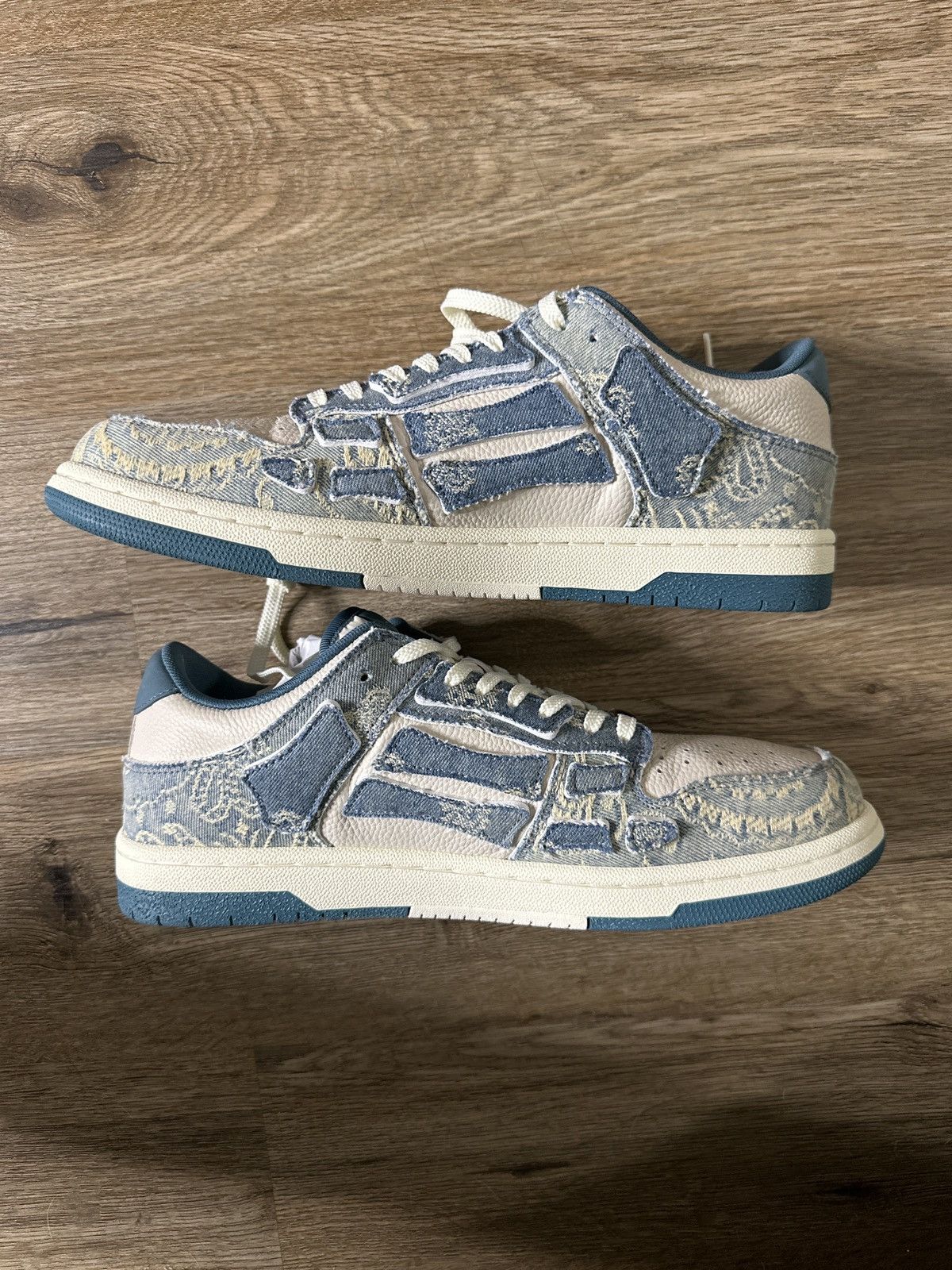 Amiri Amiri Skel Top Low 'Bandana Jacquard - Denim' Size US 10 / EU 43 - 2 Thumbnail