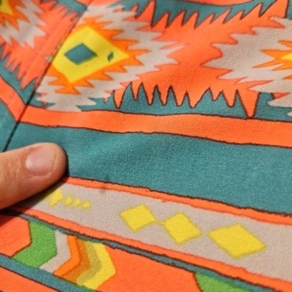 Chubbies Chubbies Swim Trunks Shorts Mens XL Orange Geometric Aztec Pattern Size US 36 / EU 52 - 7 Thumbnail