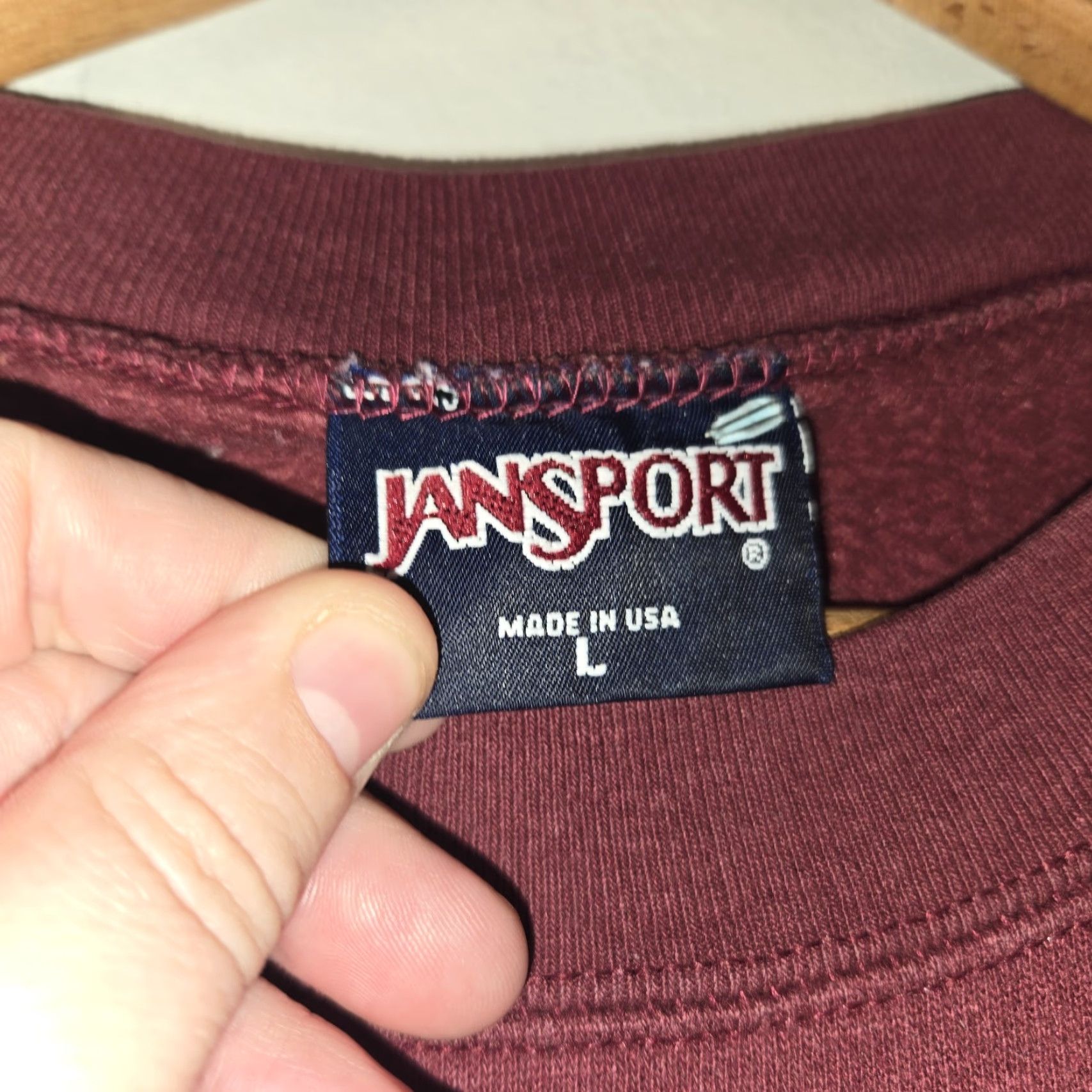 Jansport VINTAGE JanSport Central Michigan University Crewneck Sweatshirt Mens L Burgundy USA Made Size US L / EU 52-54 / 3 - 6 Thumbnail