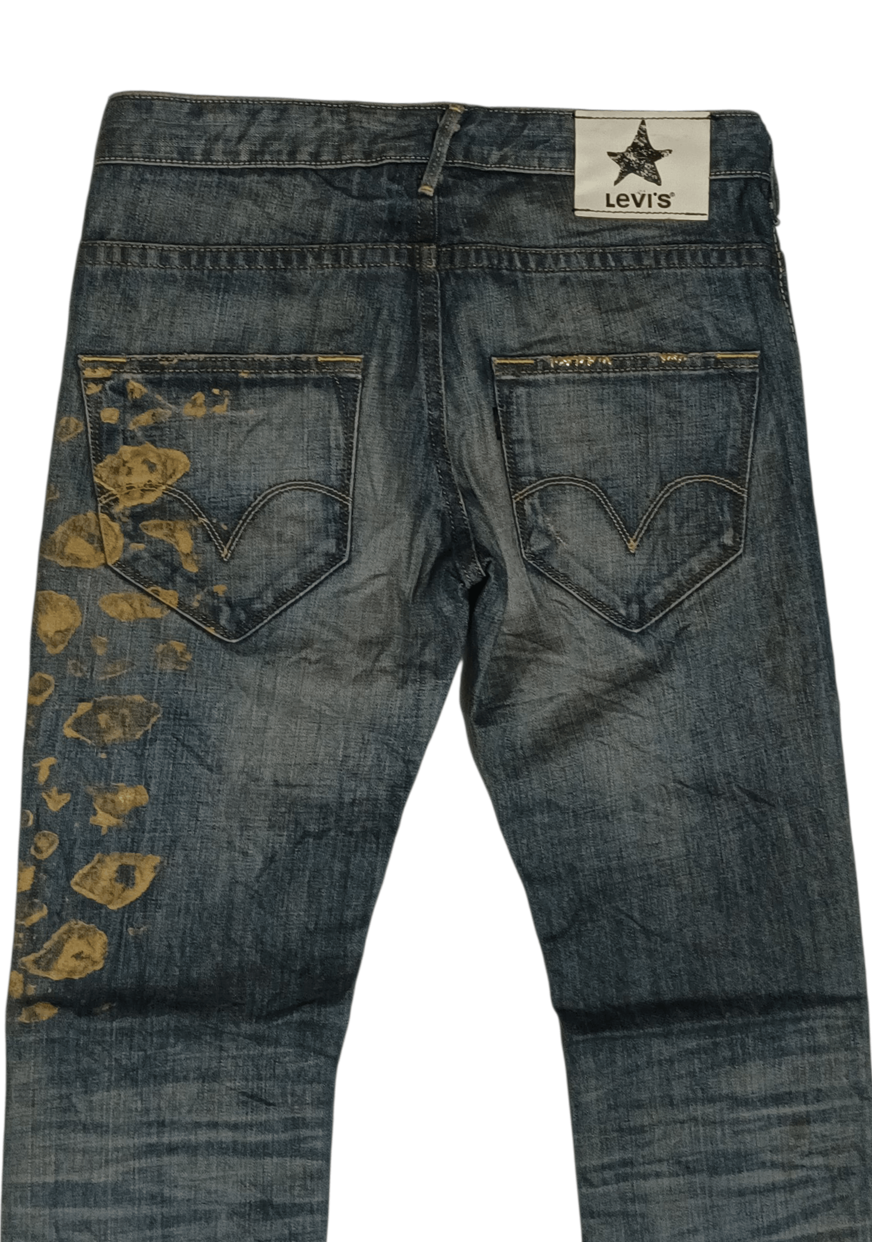 Levi's Levi's Black Star Slim Fit Low Rise Gold Paint Splash Size US 30 / EU 46 - 7 Thumbnail