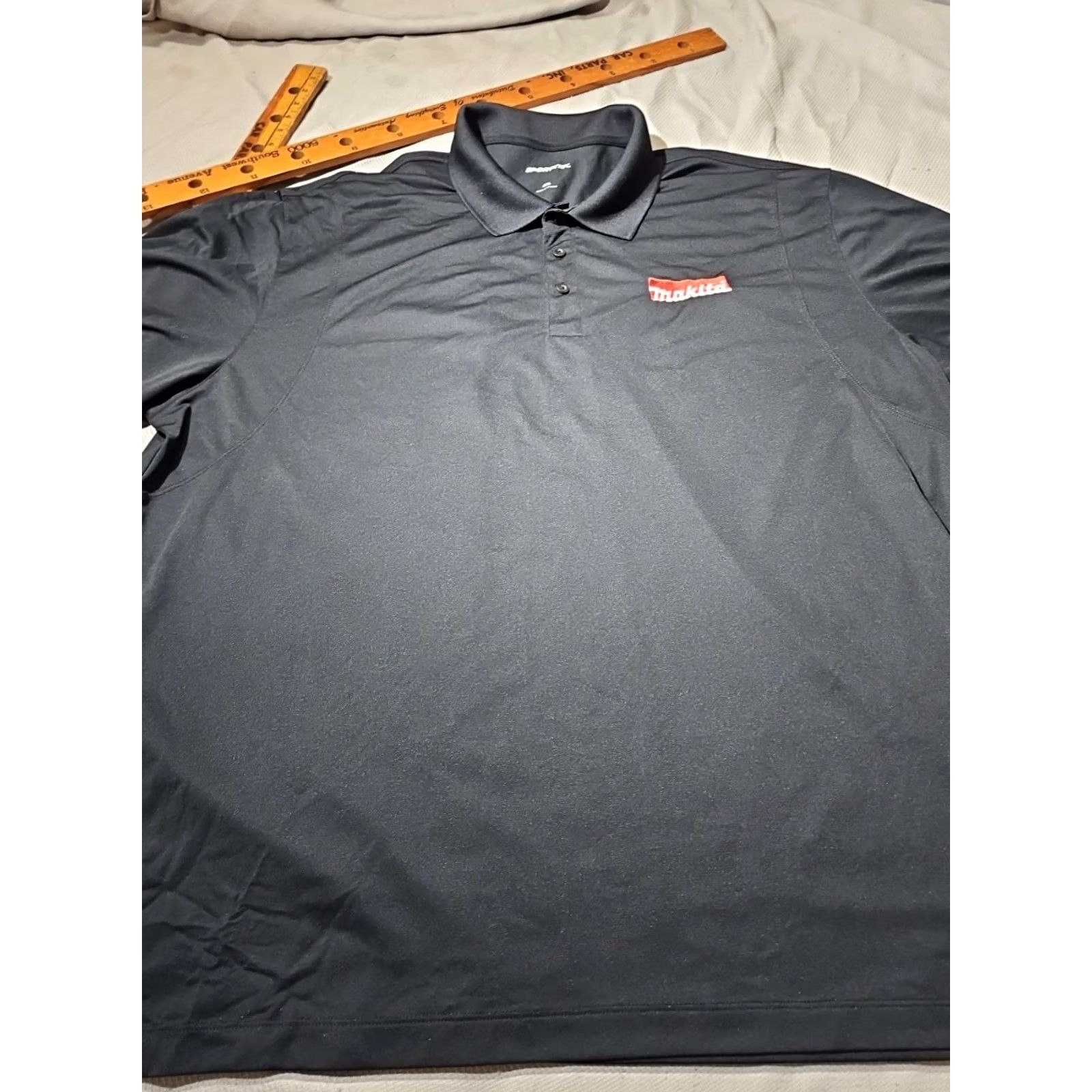 Vintage Makita Tools Shirt Mens 4XL XXXXL Polo Button Embroidered Sport Tek Logo Gray 100% Polyester Big & Tall Logo Polo Shirt Mens XXL? (No) Size US XXL / EU 58 / 5 - 4 Thumbnail