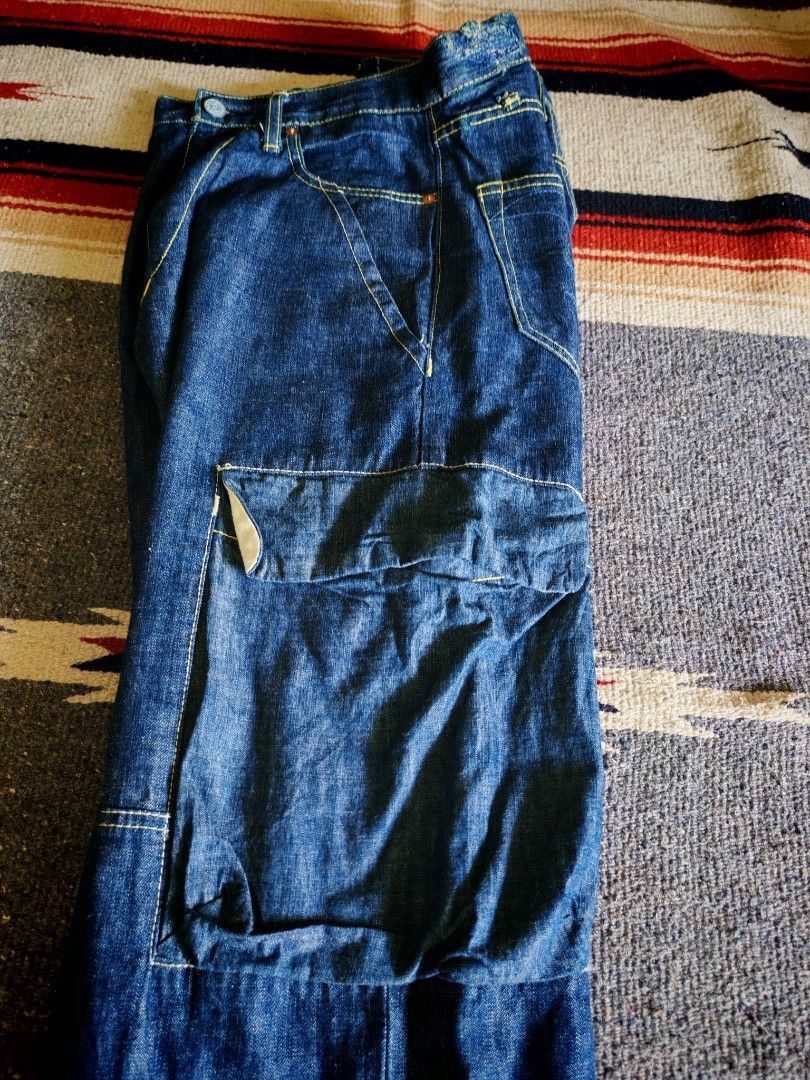 Japanese Brand Rare Yen Jeans Japan Workwear Cargo Denim Size US 30 / EU 46 - 7 Thumbnail