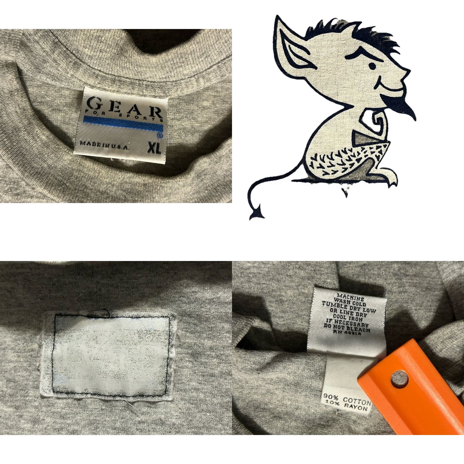 Russell Athletic VTG DePaul University Blue Demons Shirt Men XL Heather Gray Short Sleeve USA Size US XL / EU 56 / 4 - 10 Thumbnail