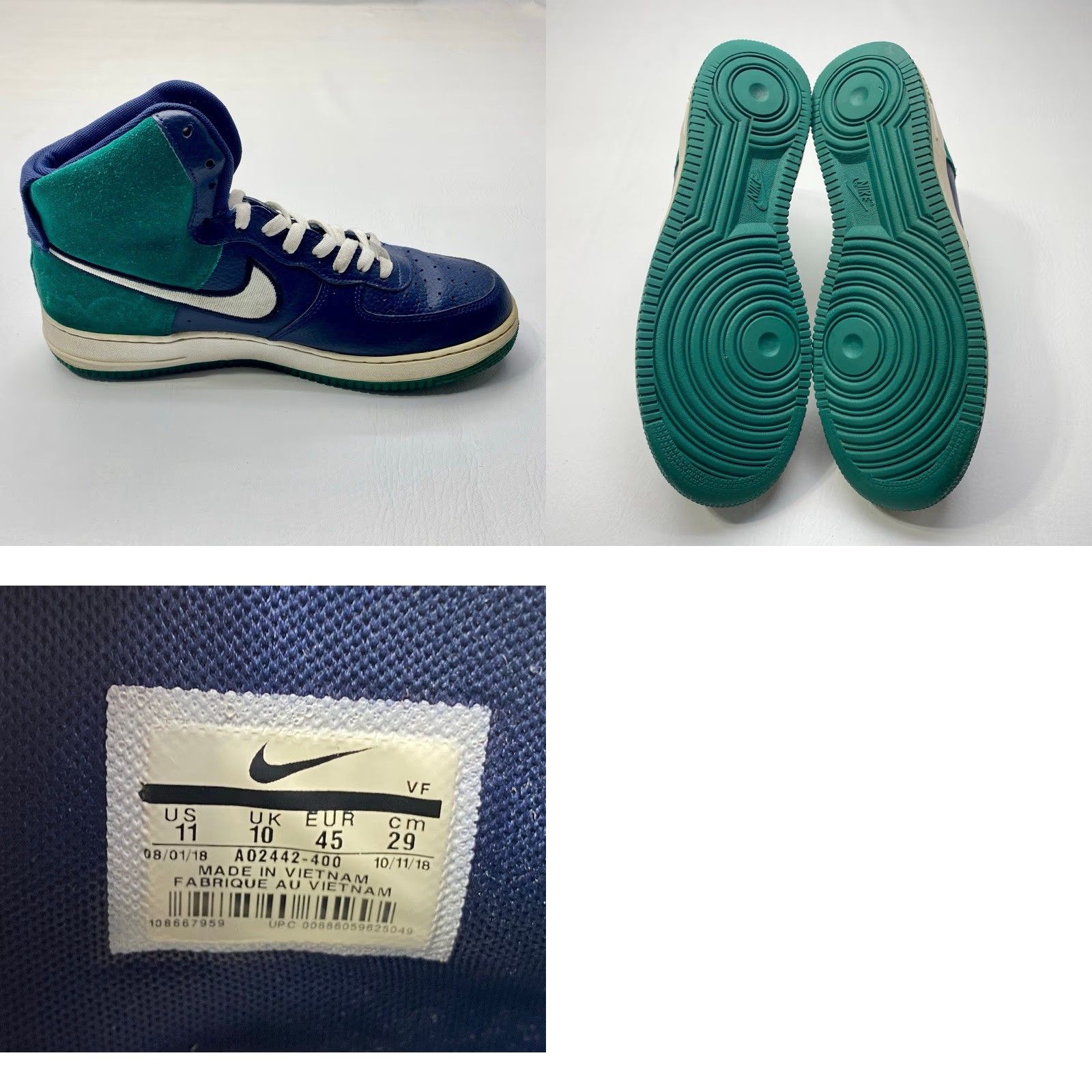 Nike Nike Air Force 1 '07 LV8 High Gym AO2442-400 Mens Size 11 Midnight Navy 1544 Size US 11 / EU 44 - 8 Thumbnail