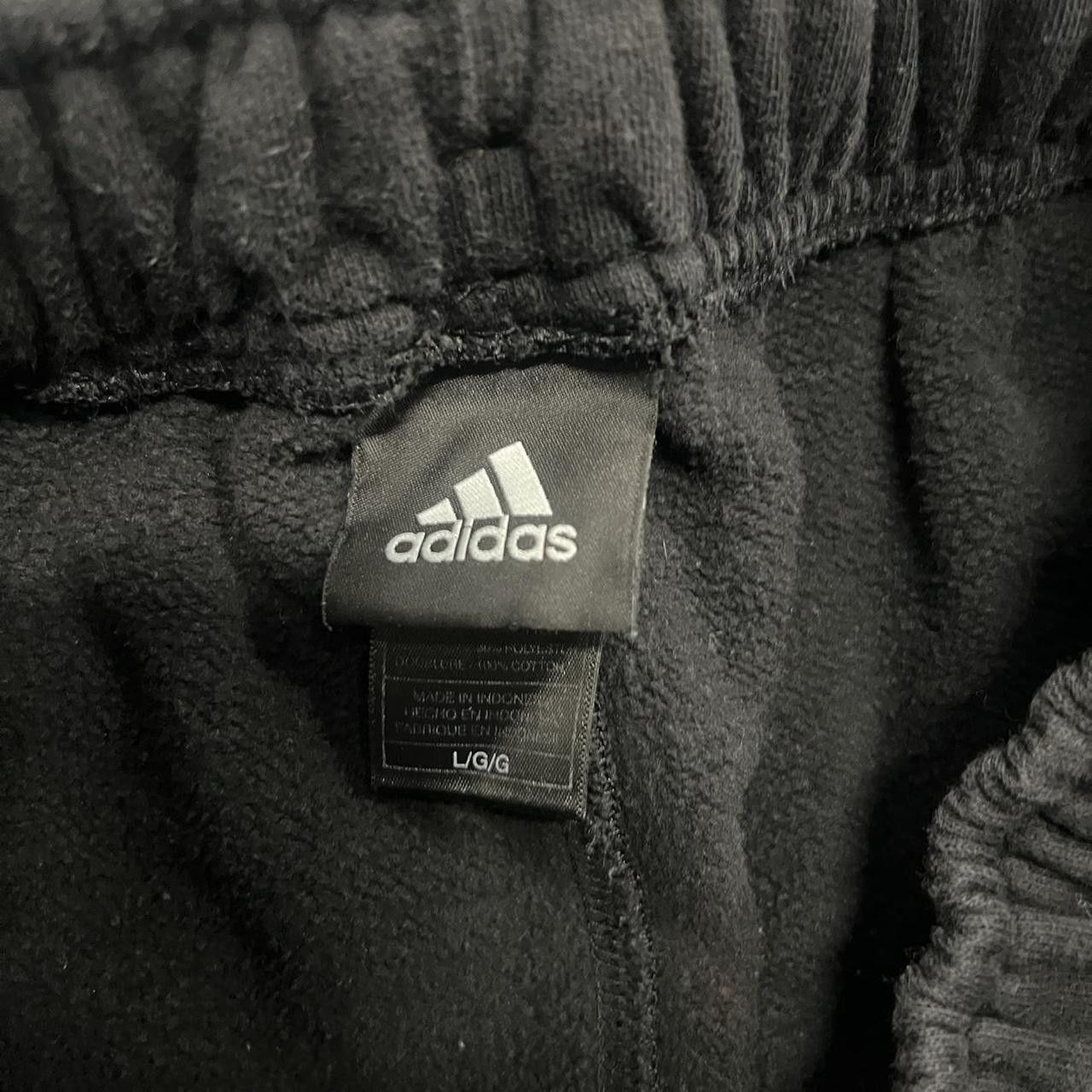 Adidas Vintage Y2K/2000s Baggy Black Adidas Sweatpants With a worn Look! Size US 34 / EU 50 - 7 Thumbnail