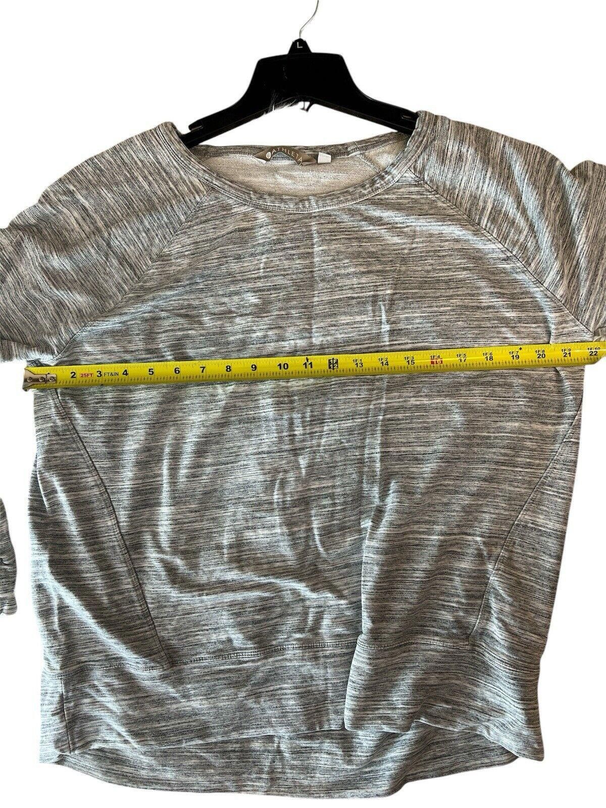 Designer Athleta Women's Scoop Neck Long Sleeve Heather Gray Shirt Size M / US 6-8 / IT 42-44 - 4 Thumbnail