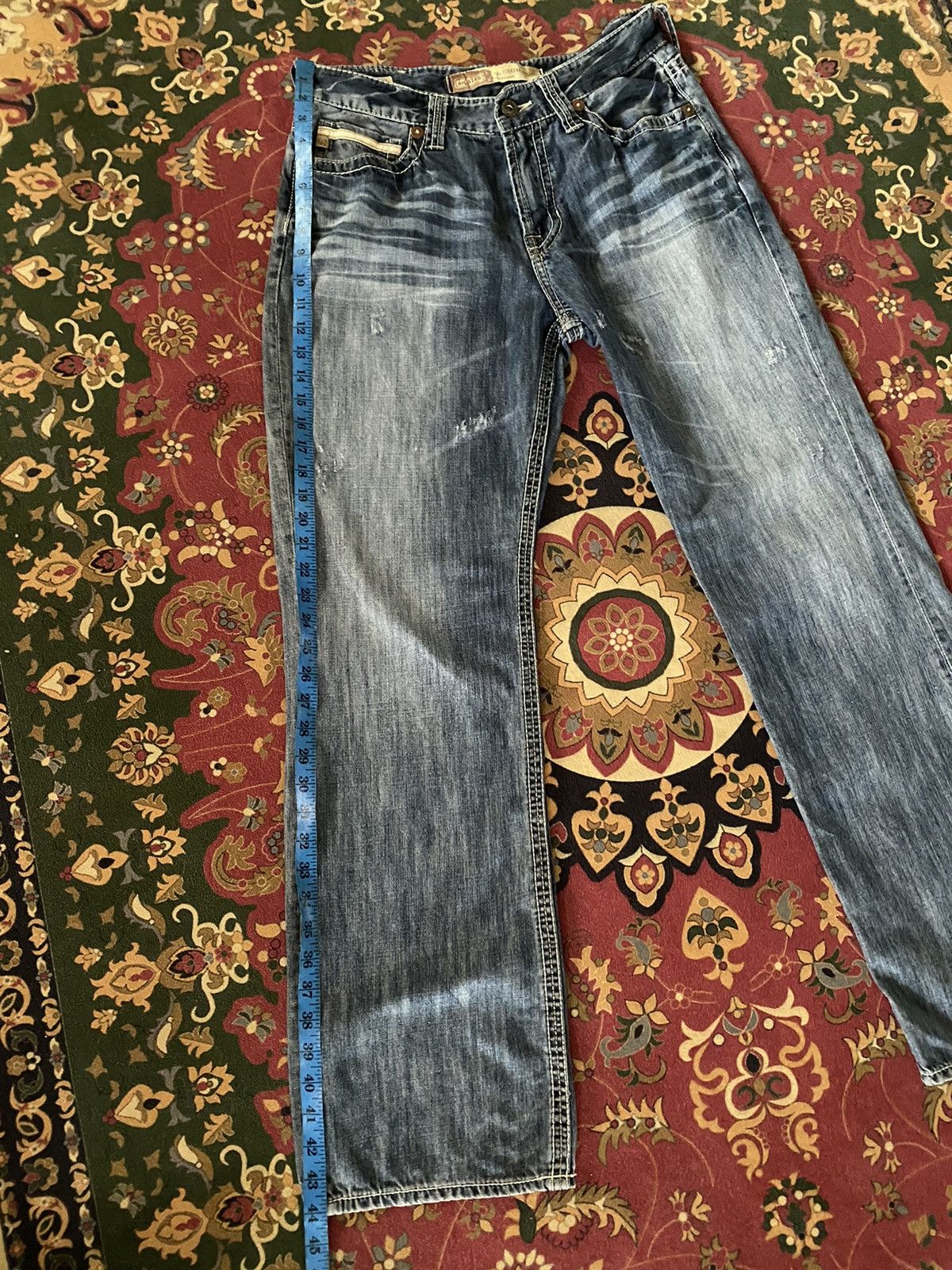 Affliction × Big Star × Vintage Vintage Big Star Distressed Bootcut Denim Size US 33 - 16 Thumbnail