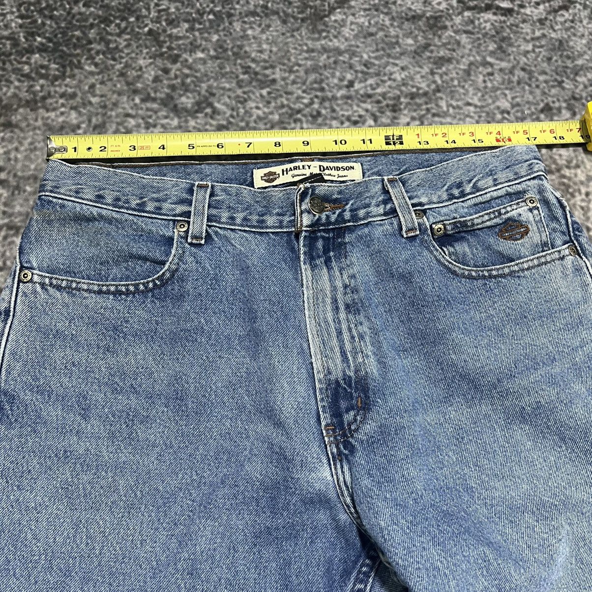 Harley Davidson Vintage 90s Harley Davidson Blue Denim Jeans 34x30 Size US 34 / EU 50 - 8 Thumbnail