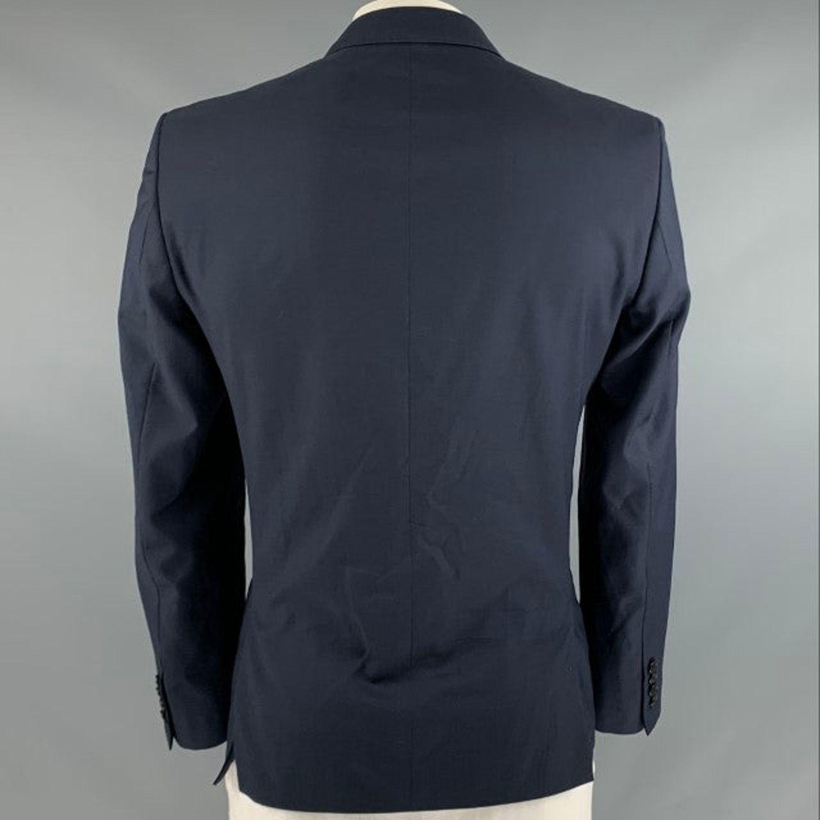 Versace Size 44 Navy Wool Single Breasted Sport Coat Size 44R - 3 Thumbnail