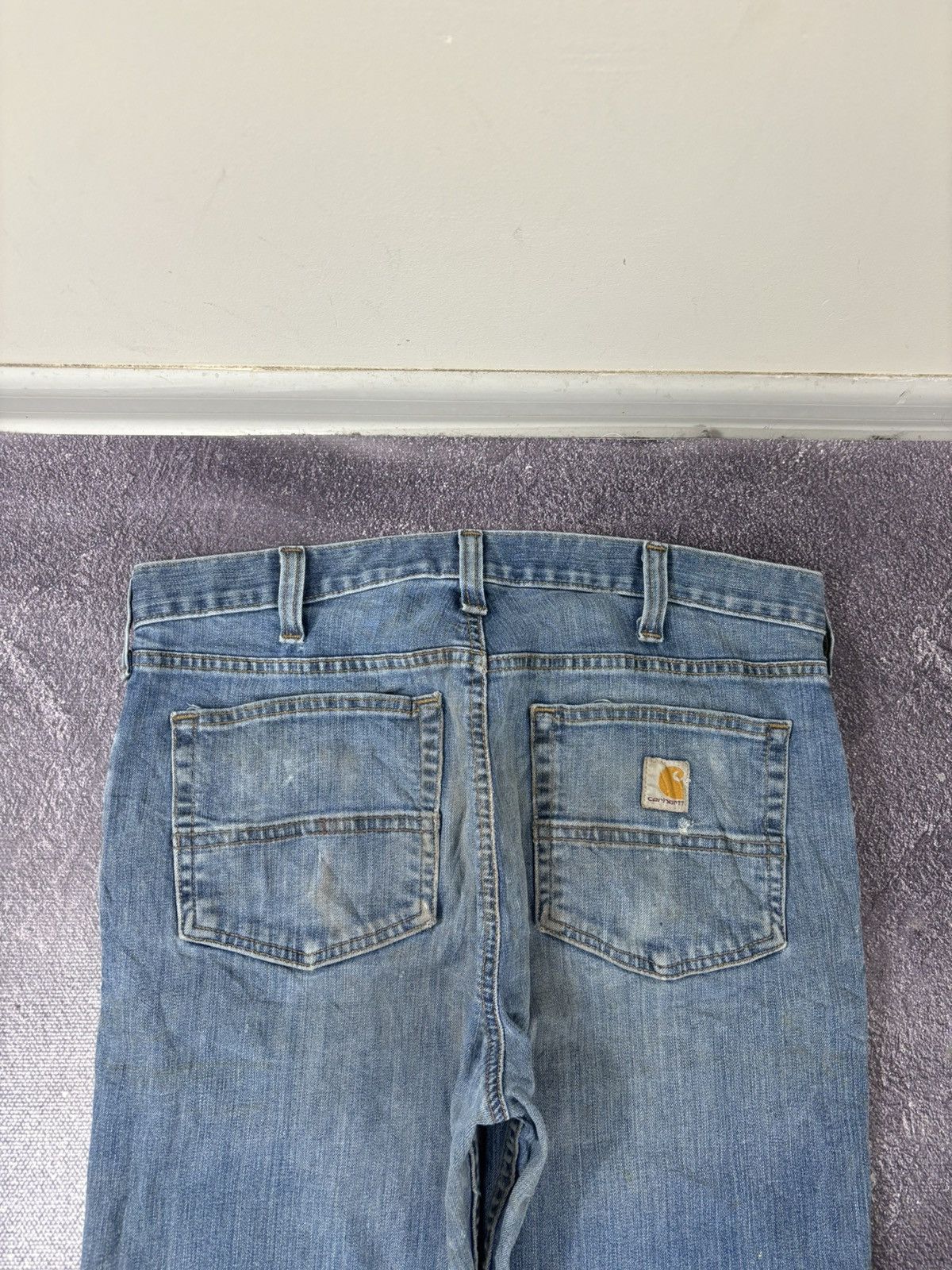 Carhartt Vintage Carhartt Relaxed Fit Workwear Faded Blue Denim Jeans Size US 34 / EU 50 - 7 Thumbnail