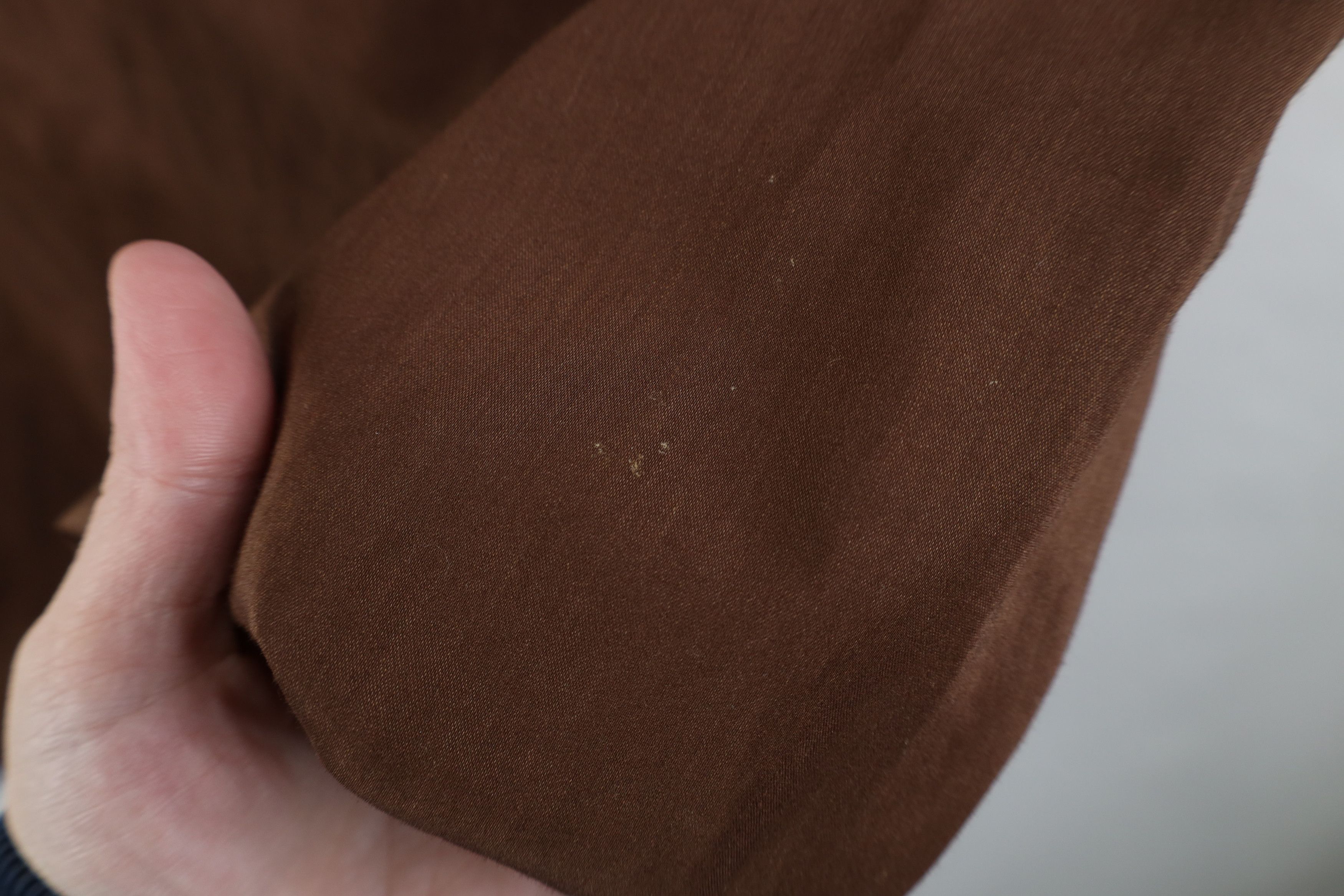 Vintage Vintage 70s Streetwear Thin Dagger Collar Button Shirt Brown Size US L / EU 52-54 / 3 - 12 Thumbnail