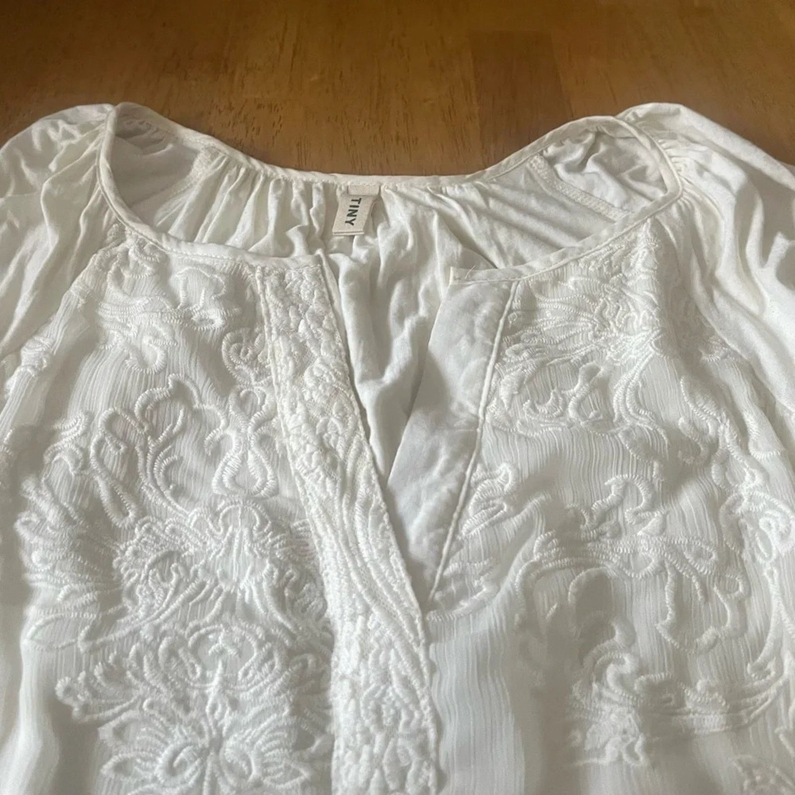 Anthropologie Anthropologie TINY Paperwhites mini shirt dress, size XS Size XS / US 0-2 / IT 36-38 - 2 Thumbnail