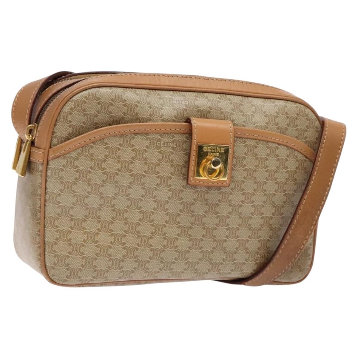 Celine CELINE Macadam Canvas Shoulder Bag Pvc Beige Gold Size ONE SIZE - 1 Thumbnail