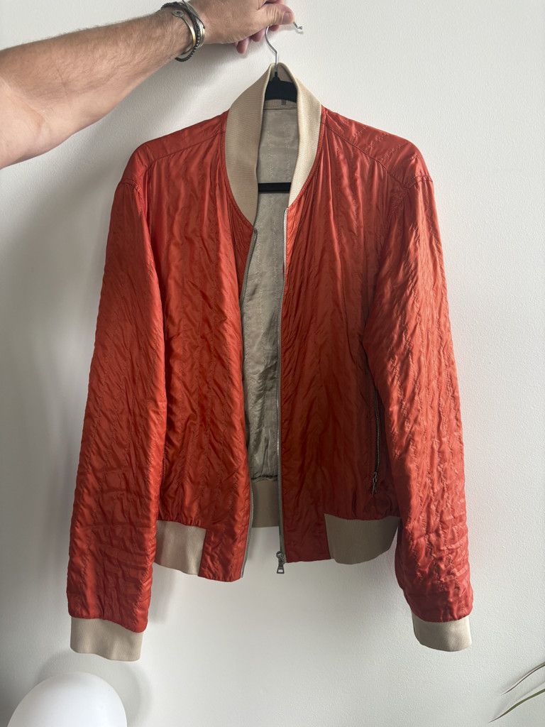 Prada Orange Nylon Racing Bomber Jacket Size US M / EU 48-50 / 2 - 2 Thumbnail