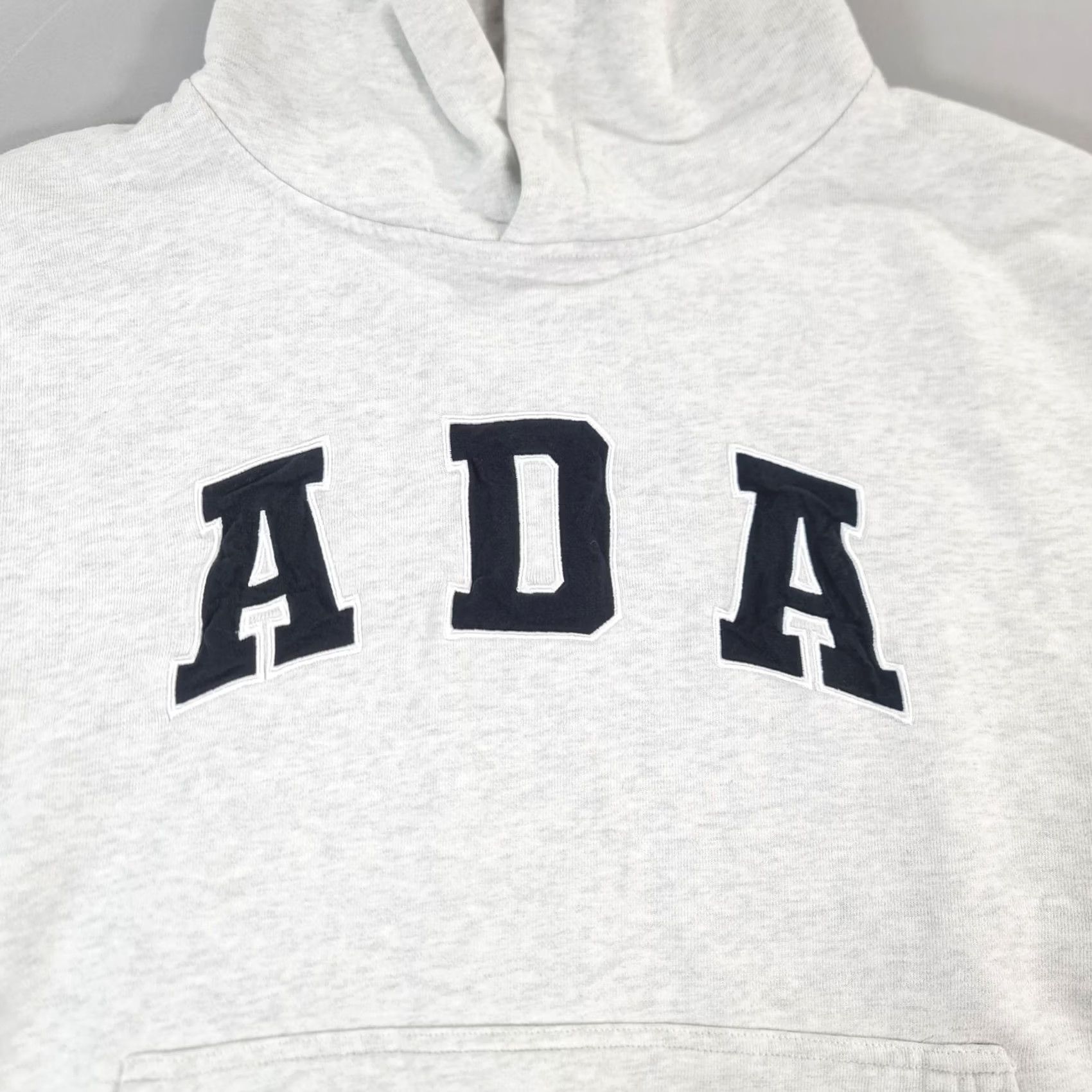 Vintage Adanola Hoodie Womens Grey M Pullover Logo Kangaroo Pocket Oversized Relaxed - Regular Knit Fleece Sweatshirt Size M / US 6-8 / IT 42-44 - 4 Thumbnail