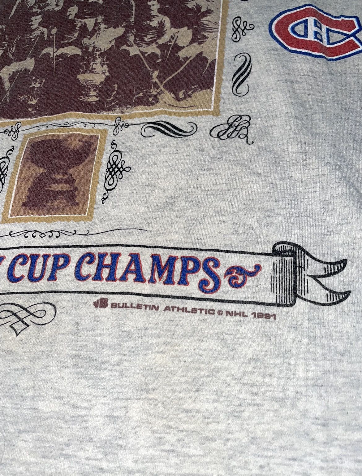 NHL × Vintage Vintage Bulletin 1991 NHL Montreal Canadians Stanley Cup Size US S / EU 44-46 / 1 - 5 Thumbnail