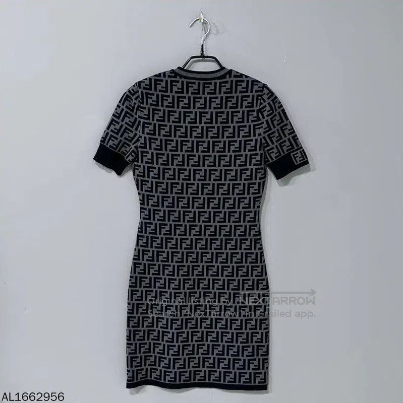 Fendi Fendi Gray Logo Print Women's Dress . Size XXS / US 00 / IT 34 - 3 Thumbnail