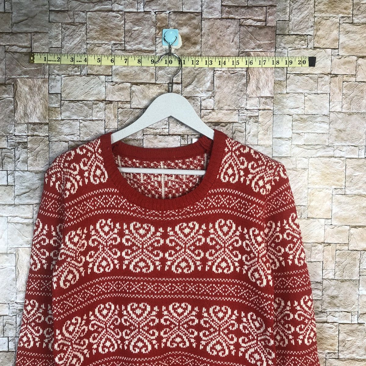 Homespun Knitwear × Japanese Brand Japanese Brand art vintage Red Knitwear #A19 Size XS / US 0-2 / IT 36-38 - 2 Thumbnail