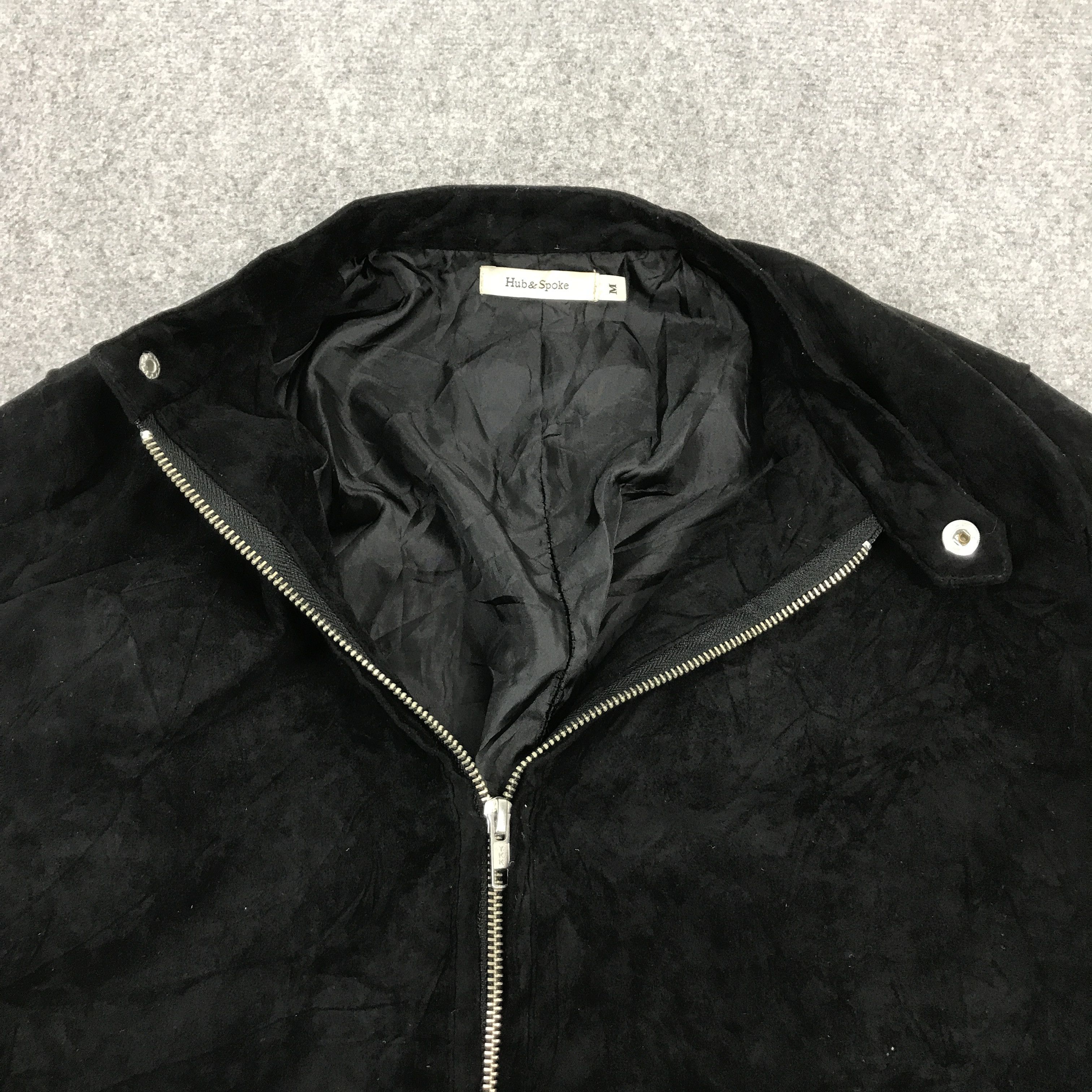 Japanese Brand BLACK BIKER STYLE PUNK ZIPPER HUB&SPOKE JACKET Size US M / EU 48-50 / 2 - 7 Thumbnail