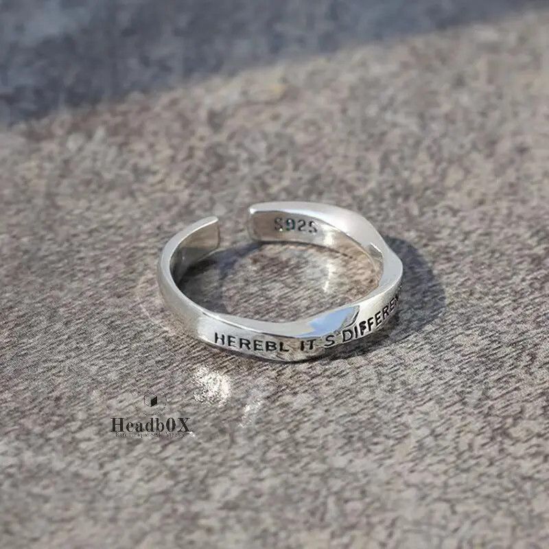 Jewelry Retro Trendy Letters Adjustable Ring Size ONE SIZE - 2 Thumbnail