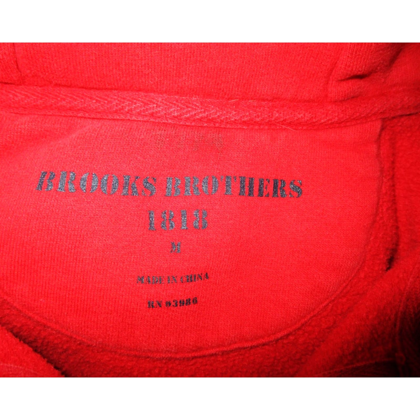 Brooks Brothers BROOKS BROTHERS Red Full Zip Hooded Sweatshirt Men's M Size US M / EU 48-50 / 2 - 6 Thumbnail