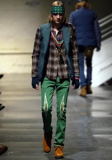 Number (N)ine Number (N)ine 05AW Ethnic Embroidered Denim Pants Size US 40 / EU 56 - 1 Thumbnail