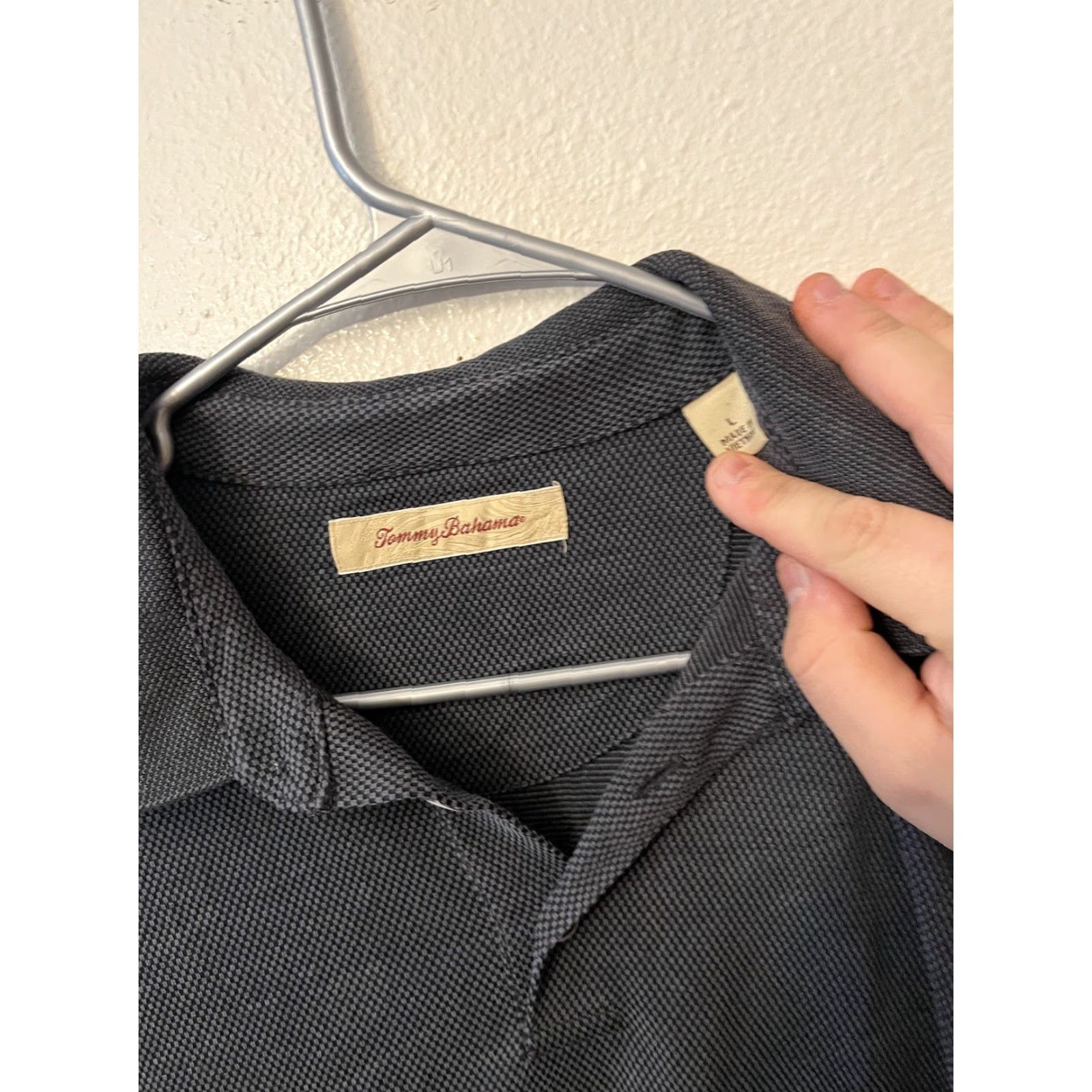 Tommy Bahama Tommy Bahama Polo Shirt Mens Large Gray Island Zone Hawaiian Tropical Size US L / EU 52-54 / 3 - 2 Thumbnail