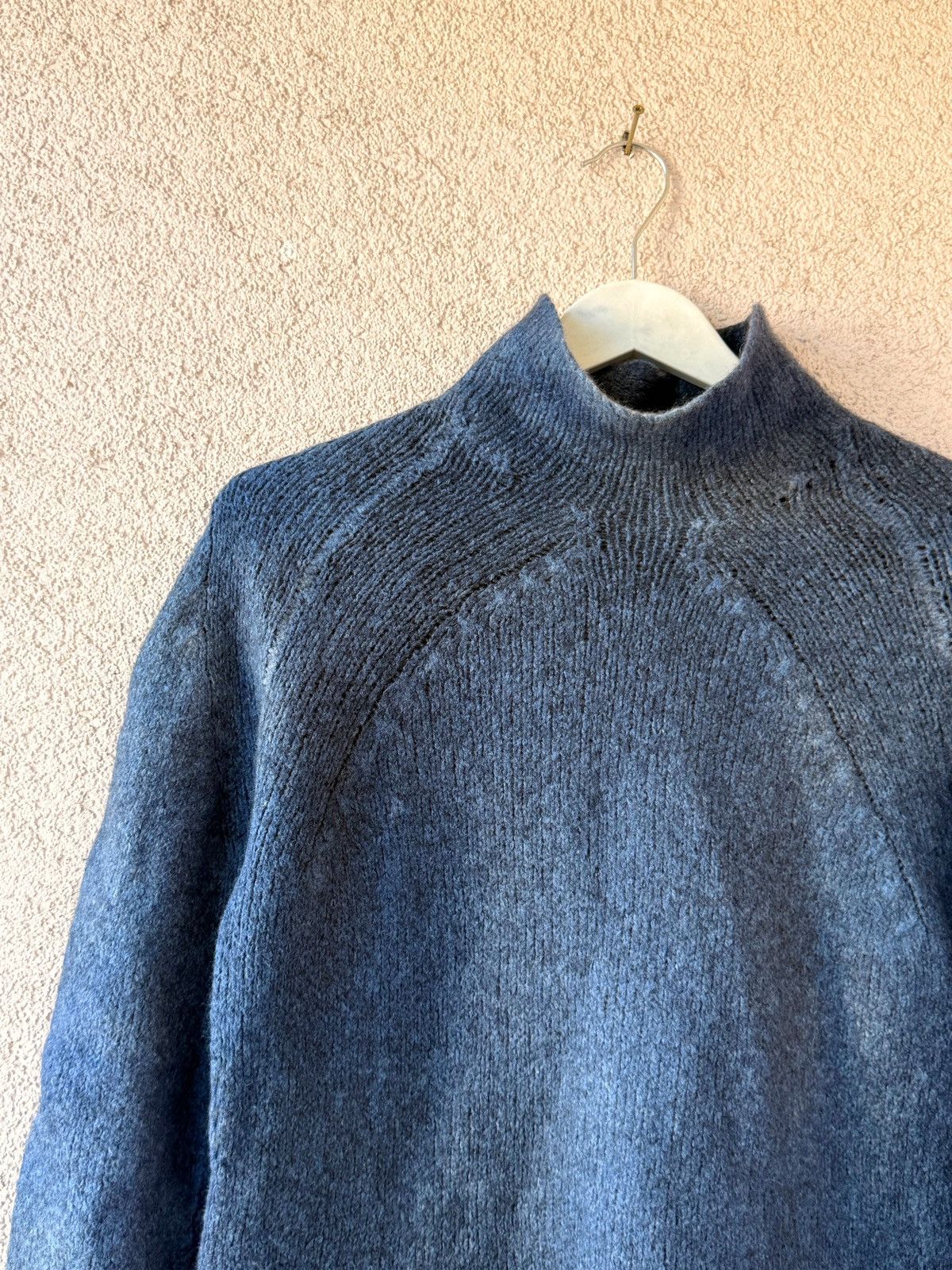 Avant Toi Avant Toi Women's Blue Wool Cashmere Jumper M High Collar Size M / US 6-8 / IT 42-44 - 2 Thumbnail