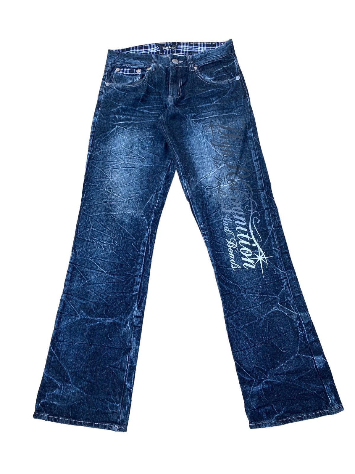 image of Wild Life Distressed Style Faded Pant in Blue, Men's (Size 30)