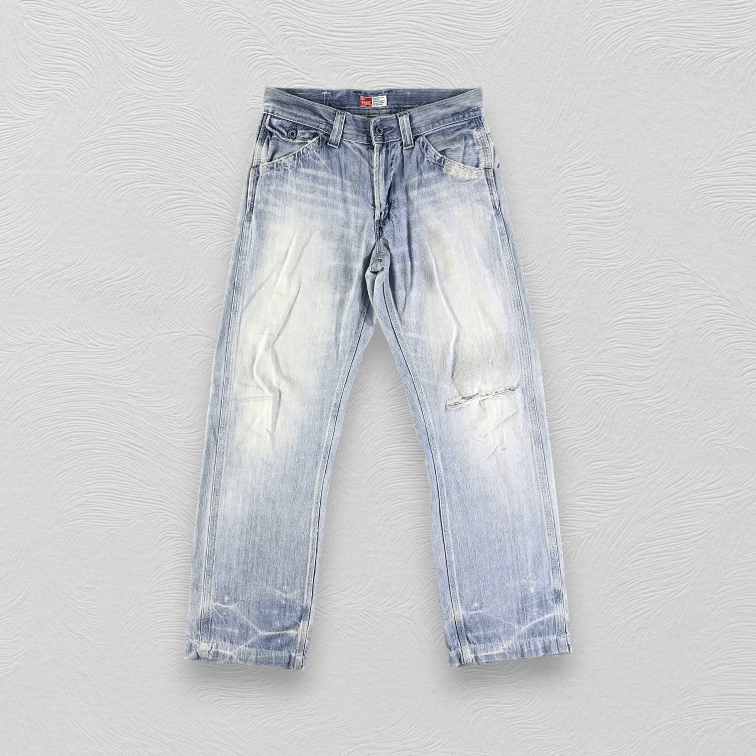 Japanese Brand GL Heart Jeans Light Wash Denim KJ2365 Size US 30 / EU 46 - 1 Thumbnail