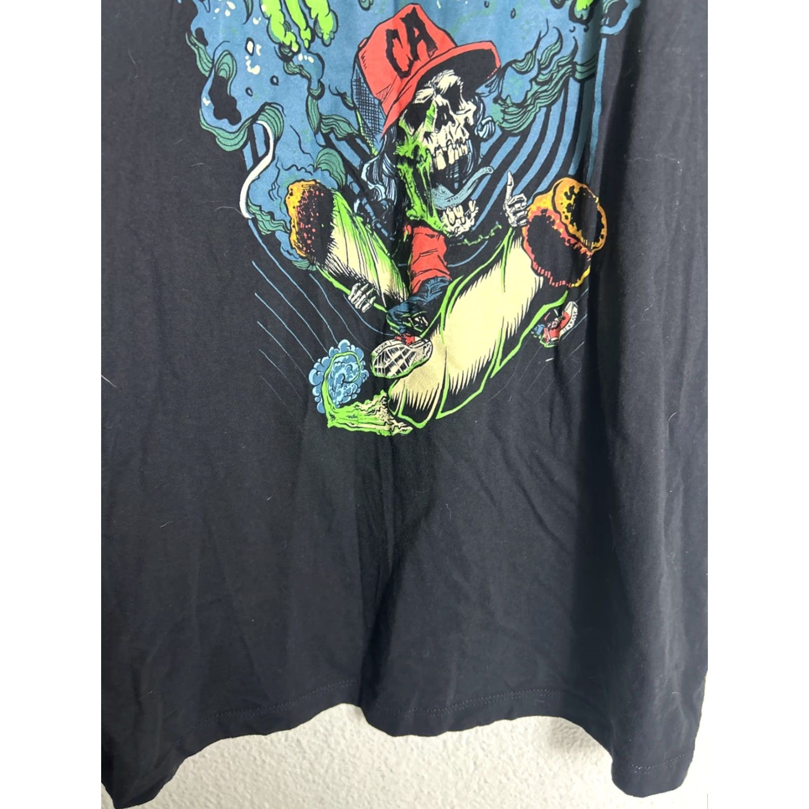 Vintage VINTAGE Aftershock 2024 Baseball T Shirt Graphics Skeleton Black White XL Size US XL / EU 56 / 4 - 6 Thumbnail